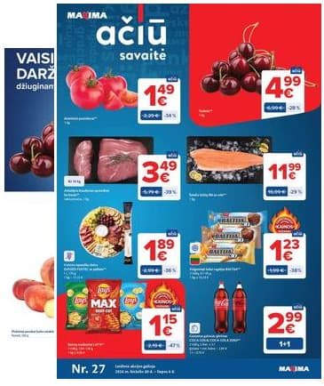 Maxima - Naujausias Maxima "AČIŪ" akcijų leidinys | 2026-06-30 - 2026-07-06 2026-06-30 – 2026-07-06