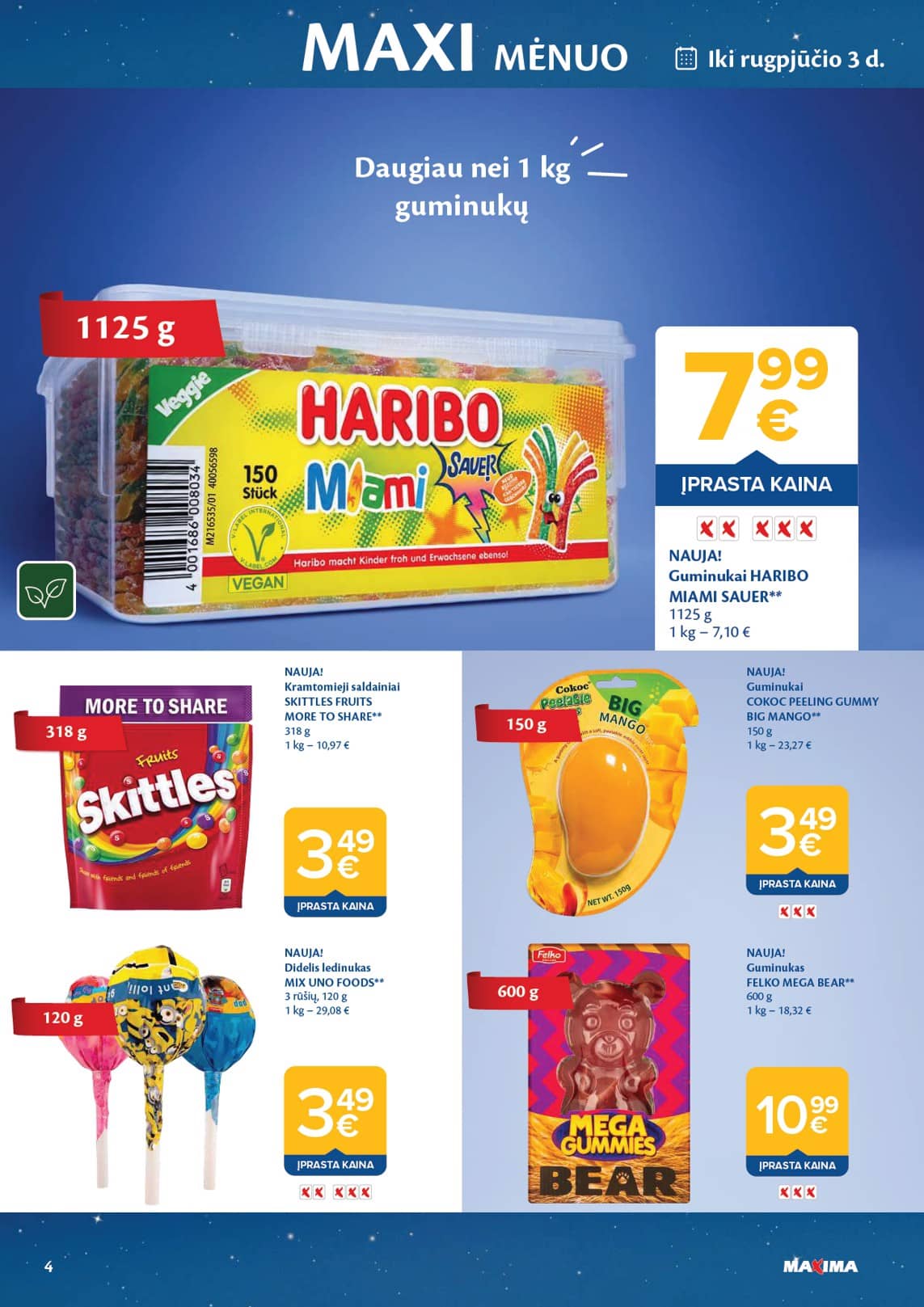 Maxima - Maxima "MAXI MĖNUO" akcijų leidinys 4 puslapis