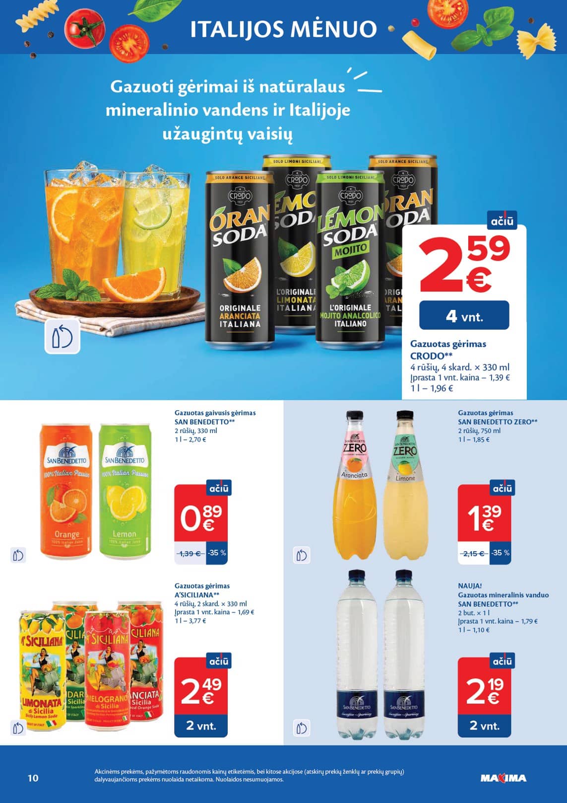 Maxima - Maxima katalogas "Italijos Mėnuo" | 2025-06-03 - 2025-06-30 10 puslapis