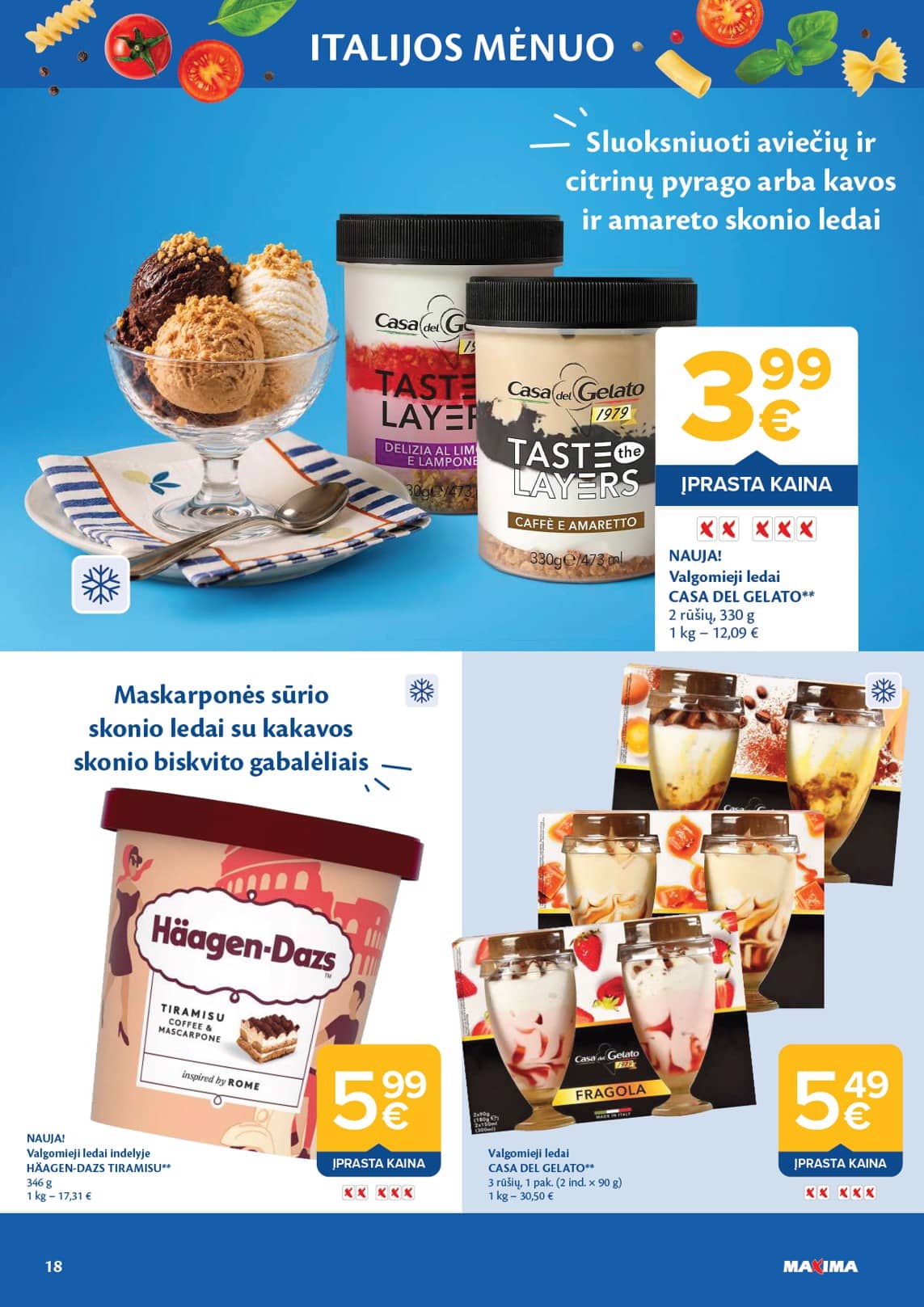Maxima - Maxima katalogas "Italijos Mėnuo" | 2025-06-03 - 2025-06-30 18 puslapis