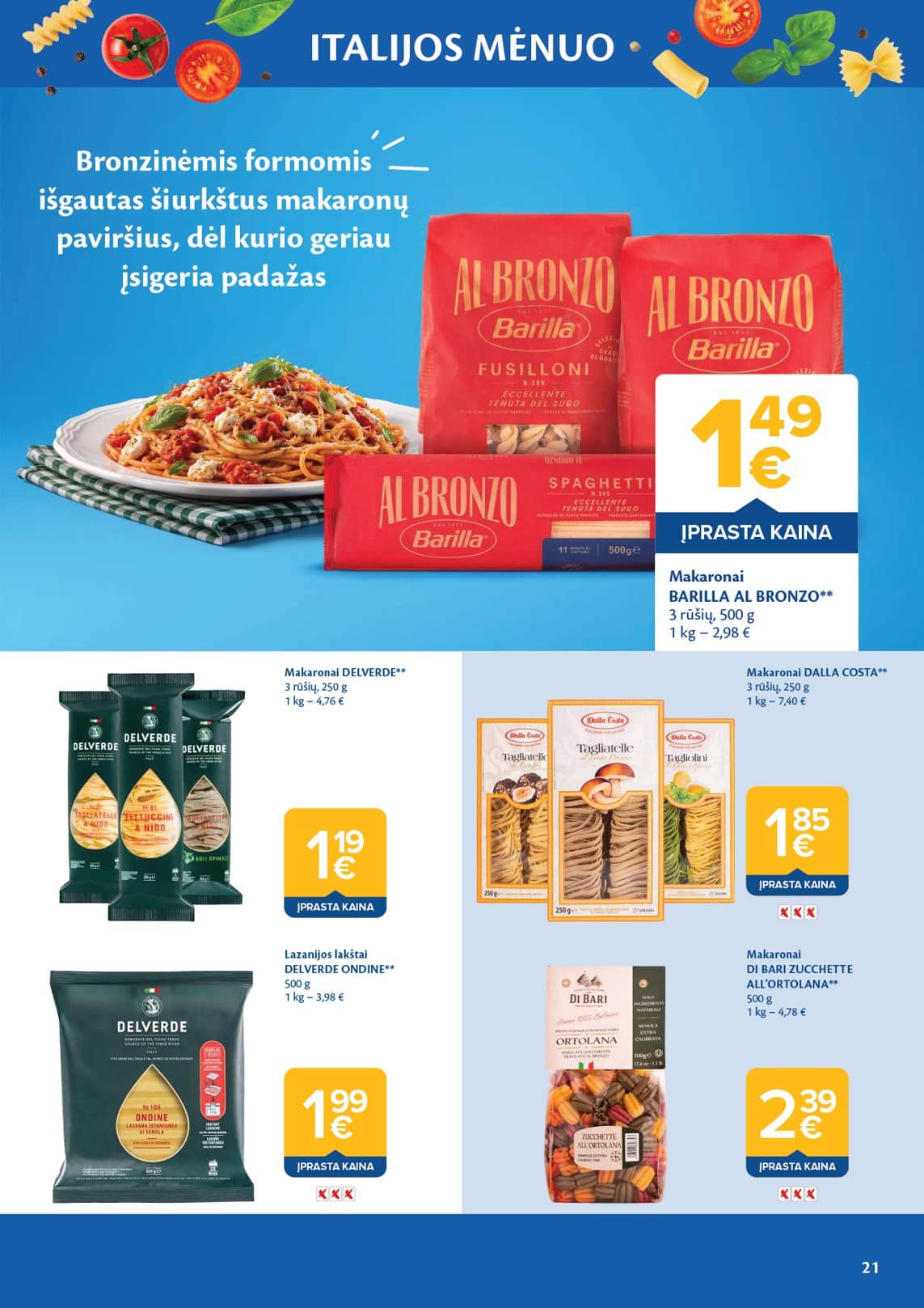 Maxima - Maxima katalogas "Italijos Mėnuo" | 2025-06-03 - 2025-06-30 21 puslapis