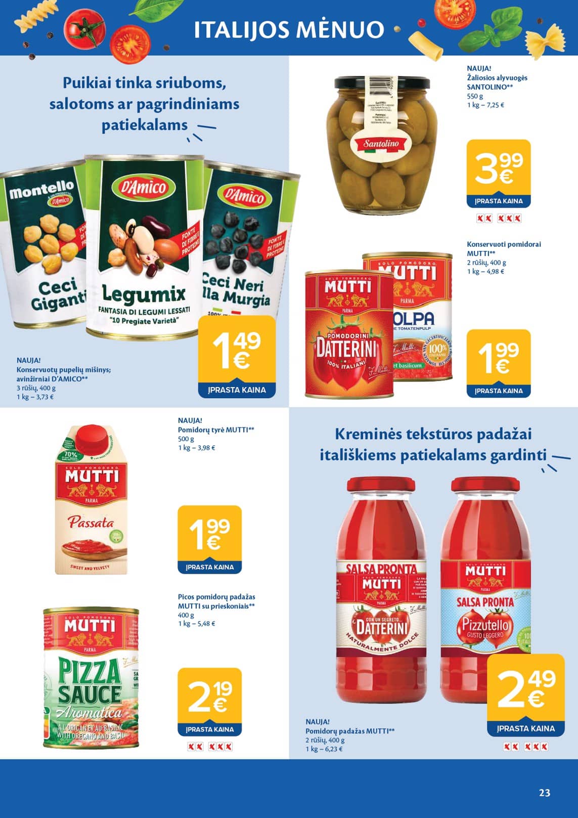 Maxima - Maxima katalogas "Italijos Mėnuo" | 2025-06-03 - 2025-06-30 23 puslapis