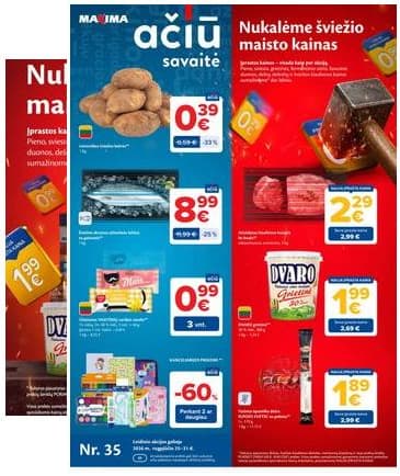 Maxima - Naujausias Maxima "AČIŪ" akcijų leidinys Nr. 35 | 2026-08-25 - 2026-08-31 2026-08-25 – 2026-08-31