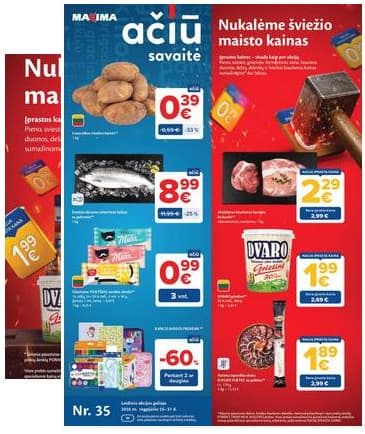 Maxima - Naujausias Maxima "AČIŪ" akcijų leidinys | 2026-08-25 - 2026-08-31 2026-08-25 – 2026-08-31