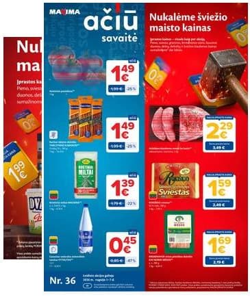 Maxima - Naujausias Maxima "AČIŪ" akcijų leidinys Nr. 36 | 2026-09-01 - 2026-09-07 2026-09-01 – 2026-09-07