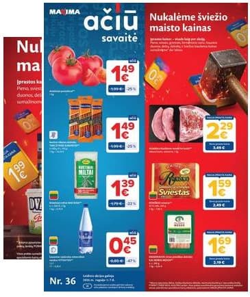 Maxima - Naujausias Maxima "AČIŪ" akcijų leidinys | 2026-09-01 - 2026-09-07 2026-09-01 – 2026-09-07