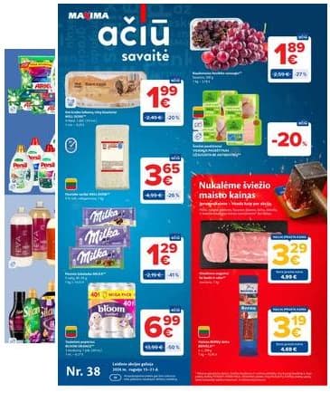 Maxima - Naujausias Maxima "AČIŪ" akcijų leidinys | 2026-09-15 - 2026-09-21 2026-09-15 – 2026-09-21