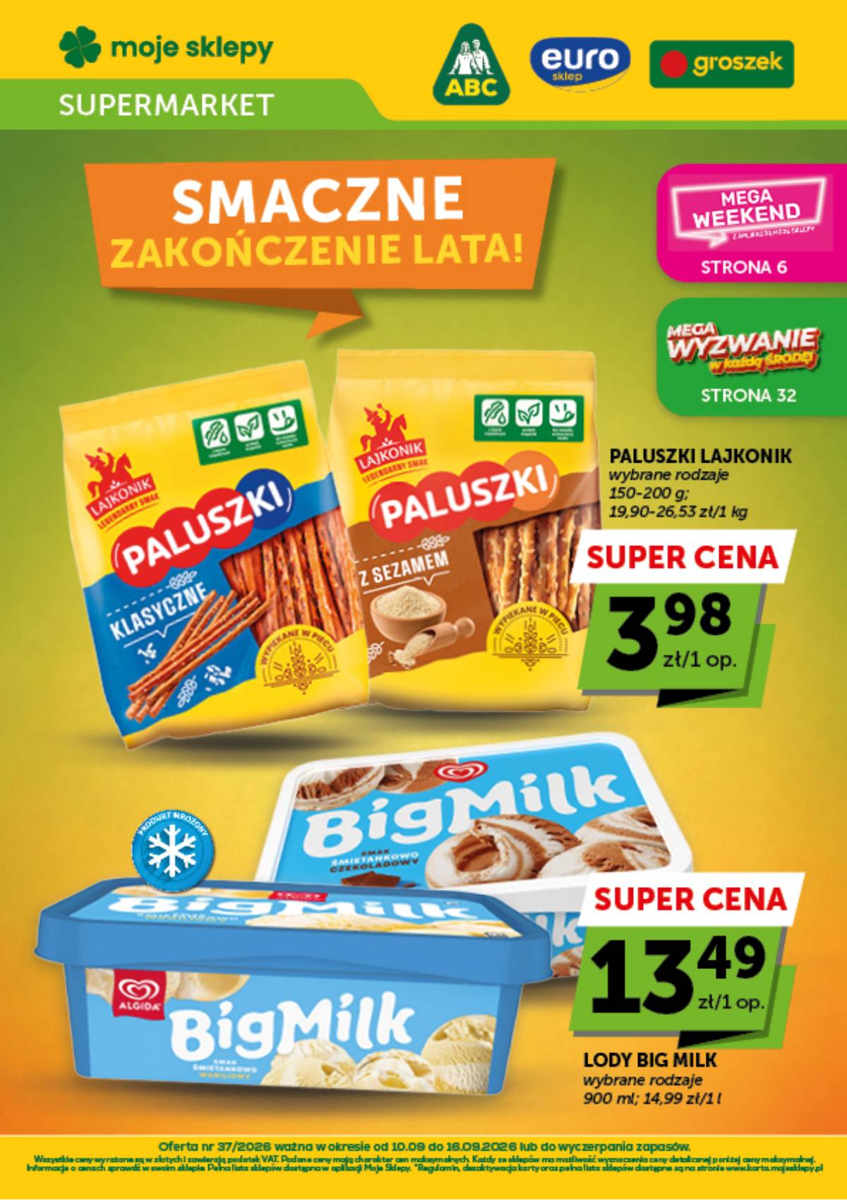 Moje Sklepy (Groszek, ABC) - Moje Sklepy "Supermarket" akcijų leidinys 1 puslapis