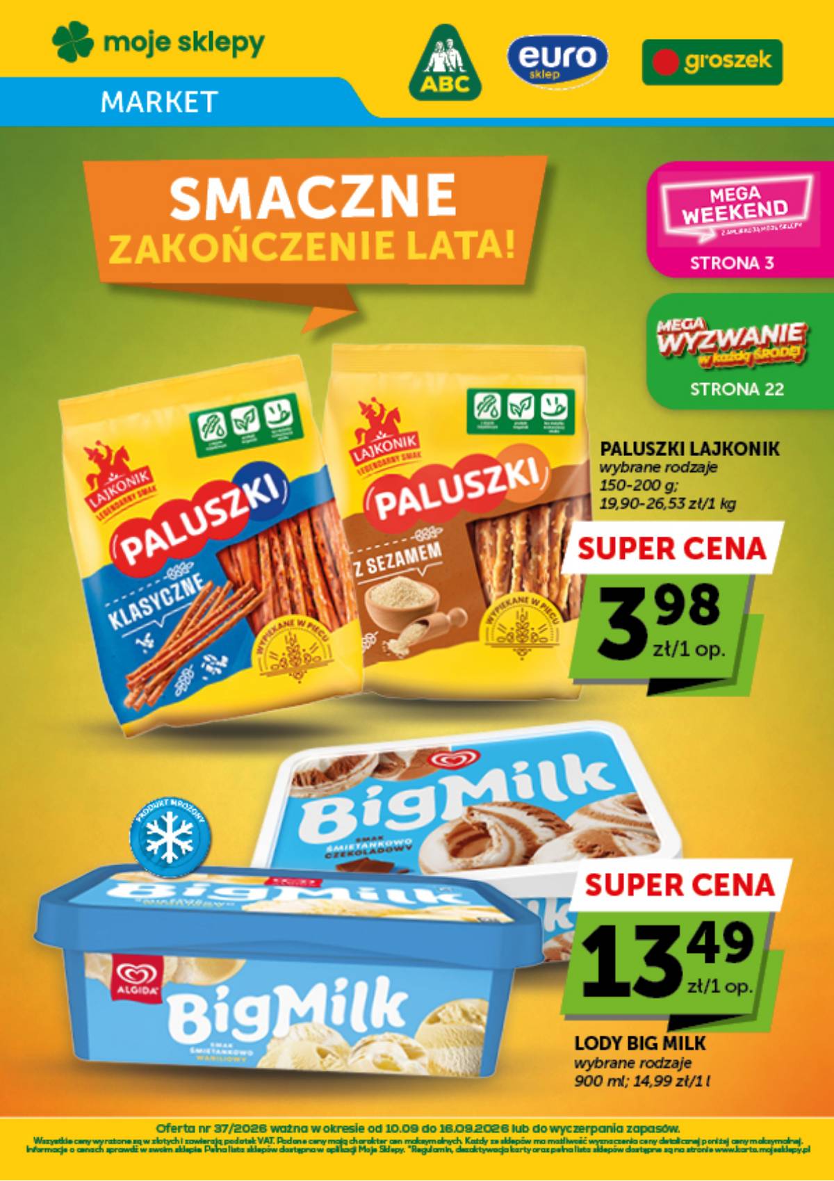 Moje Sklepy (Groszek, ABC) - Moje Sklepy "Market" akcijų leidinys 1 puslapis