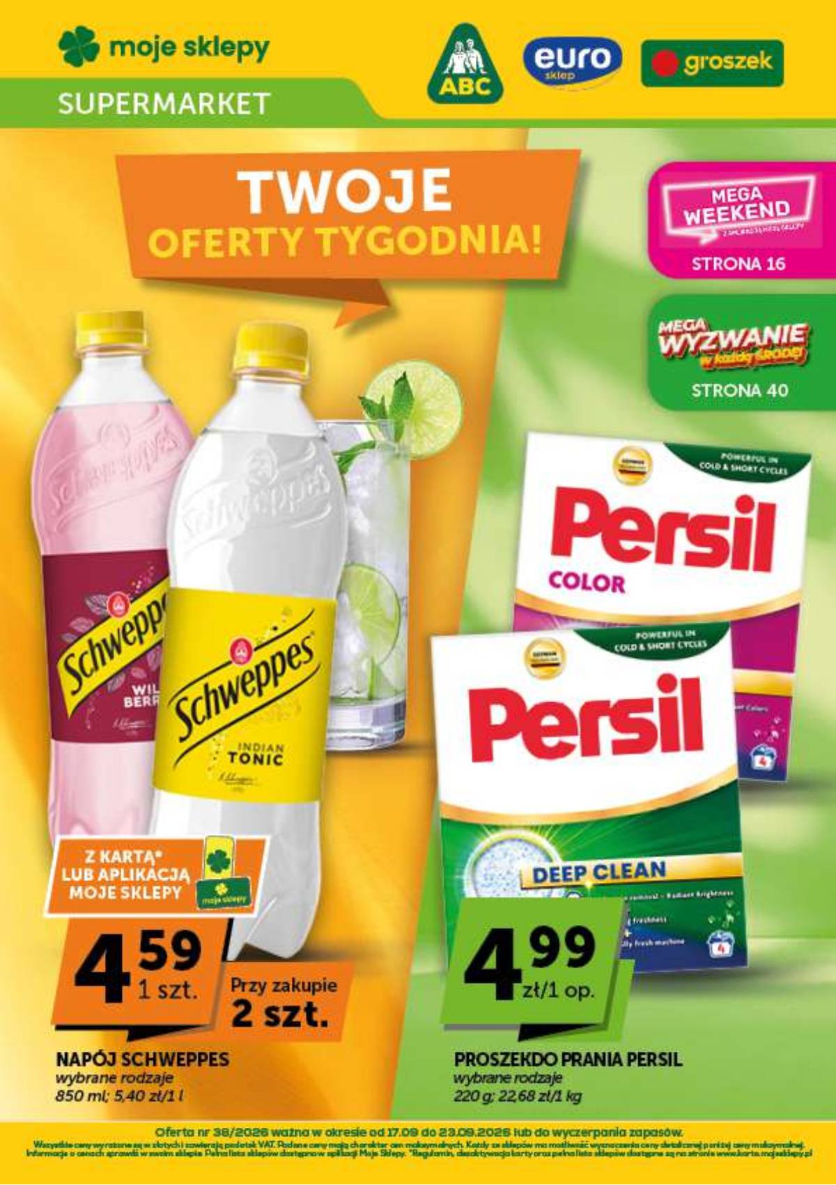 Moje Sklepy (Groszek, ABC) - Moje Sklepy "Supermarket" akcijų leidinys 1 puslapis