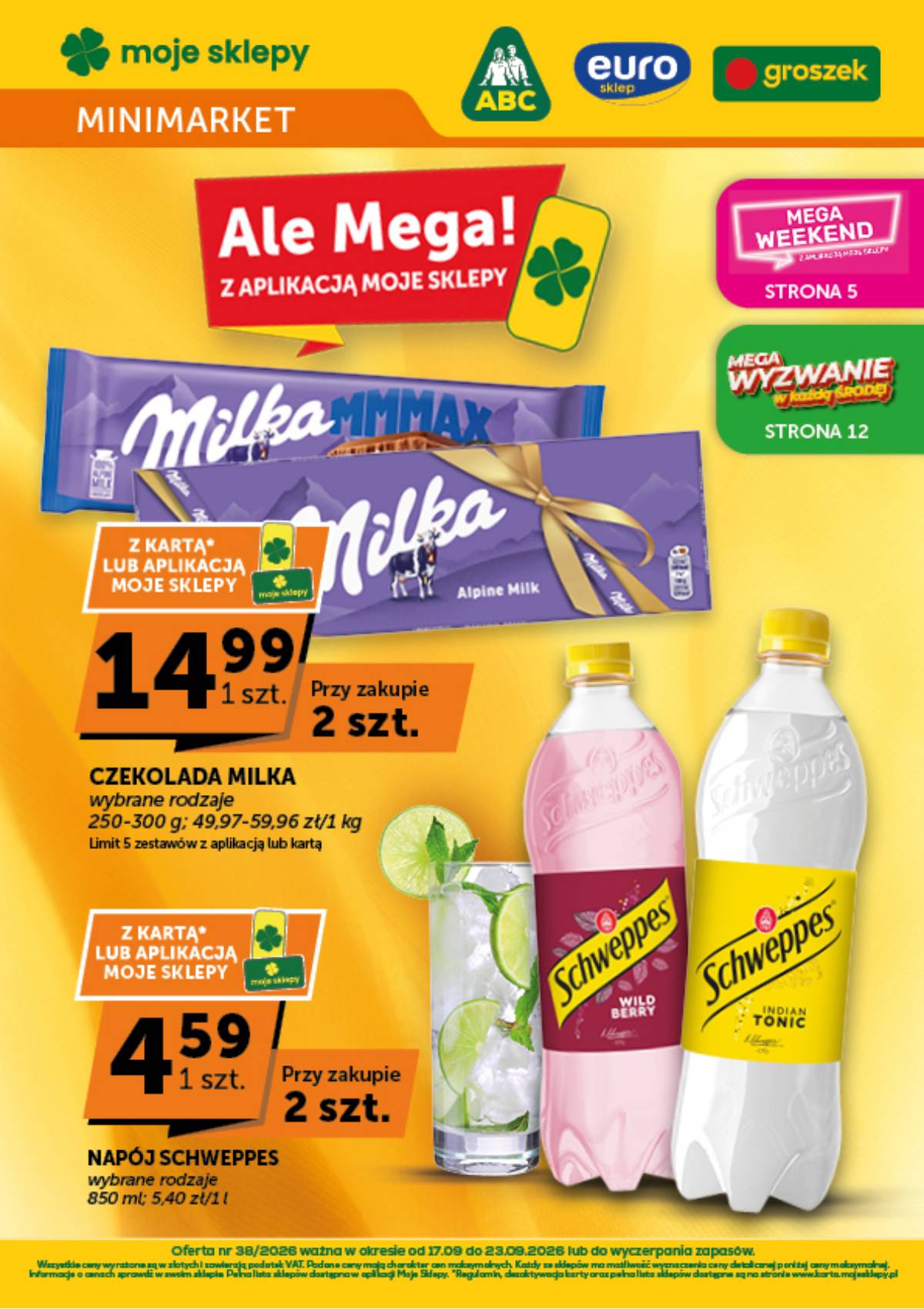 Moje Sklepy (Groszek, ABC) - Moje Sklepy "Minimarket" akcijų leidinys 1 puslapis