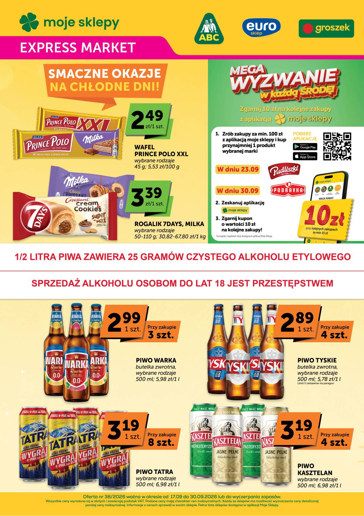 Moje Sklepy (Groszek, ABC) - Moje Sklepy "Expressmarket" akcijų leidinys 1 puslapis