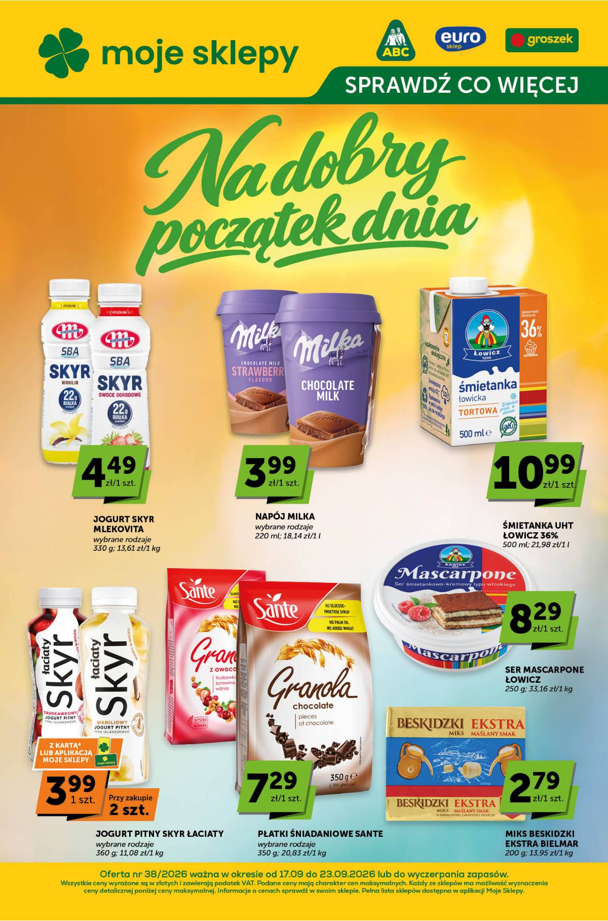 Moje Sklepy (Groszek, ABC) - Moje Sklepy "Katalog" akcijų leidinys 1 puslapis