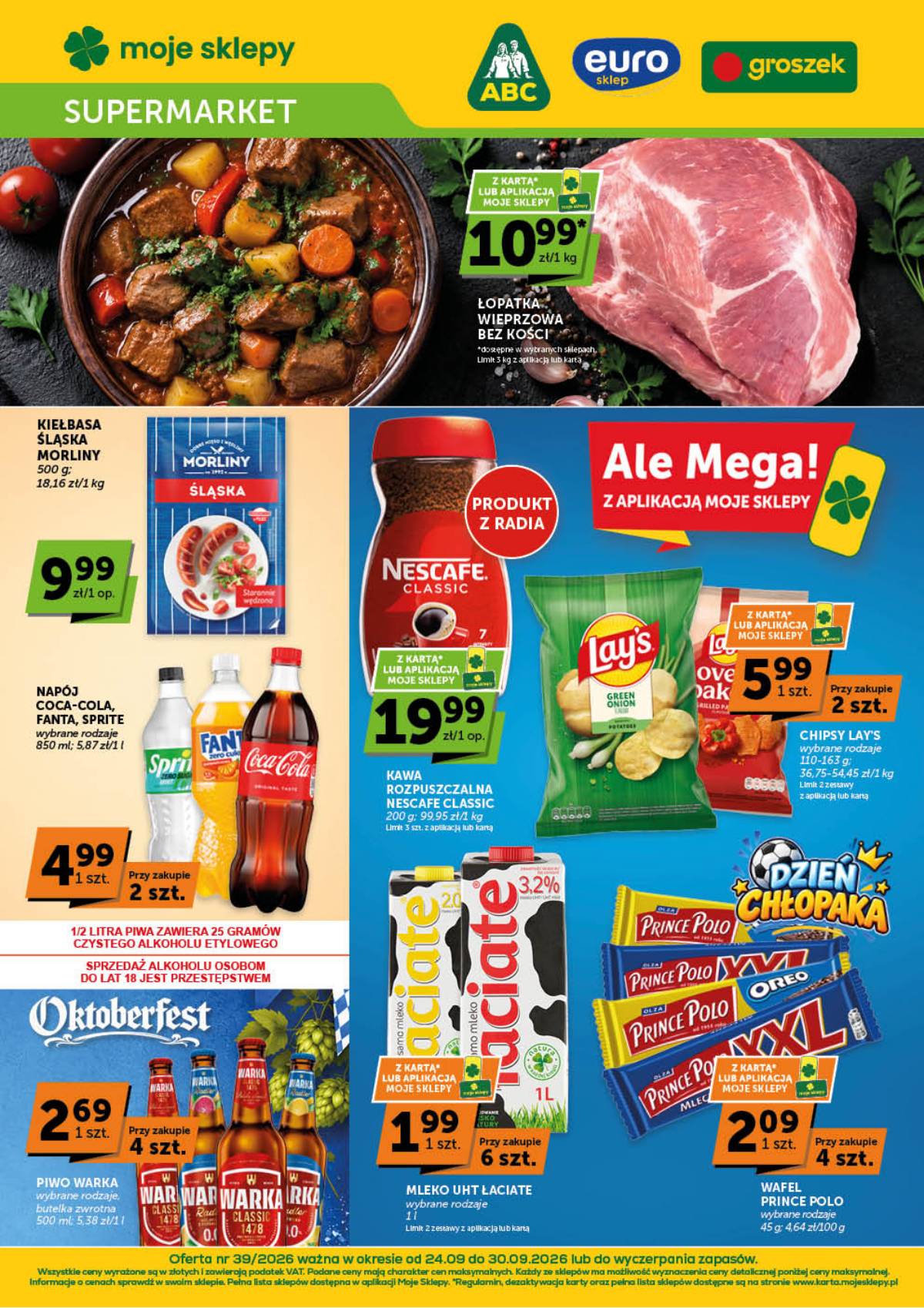 Moje Sklepy (Groszek, ABC) - Moje Sklepy "Supermarket" akcijų leidinys 1 puslapis