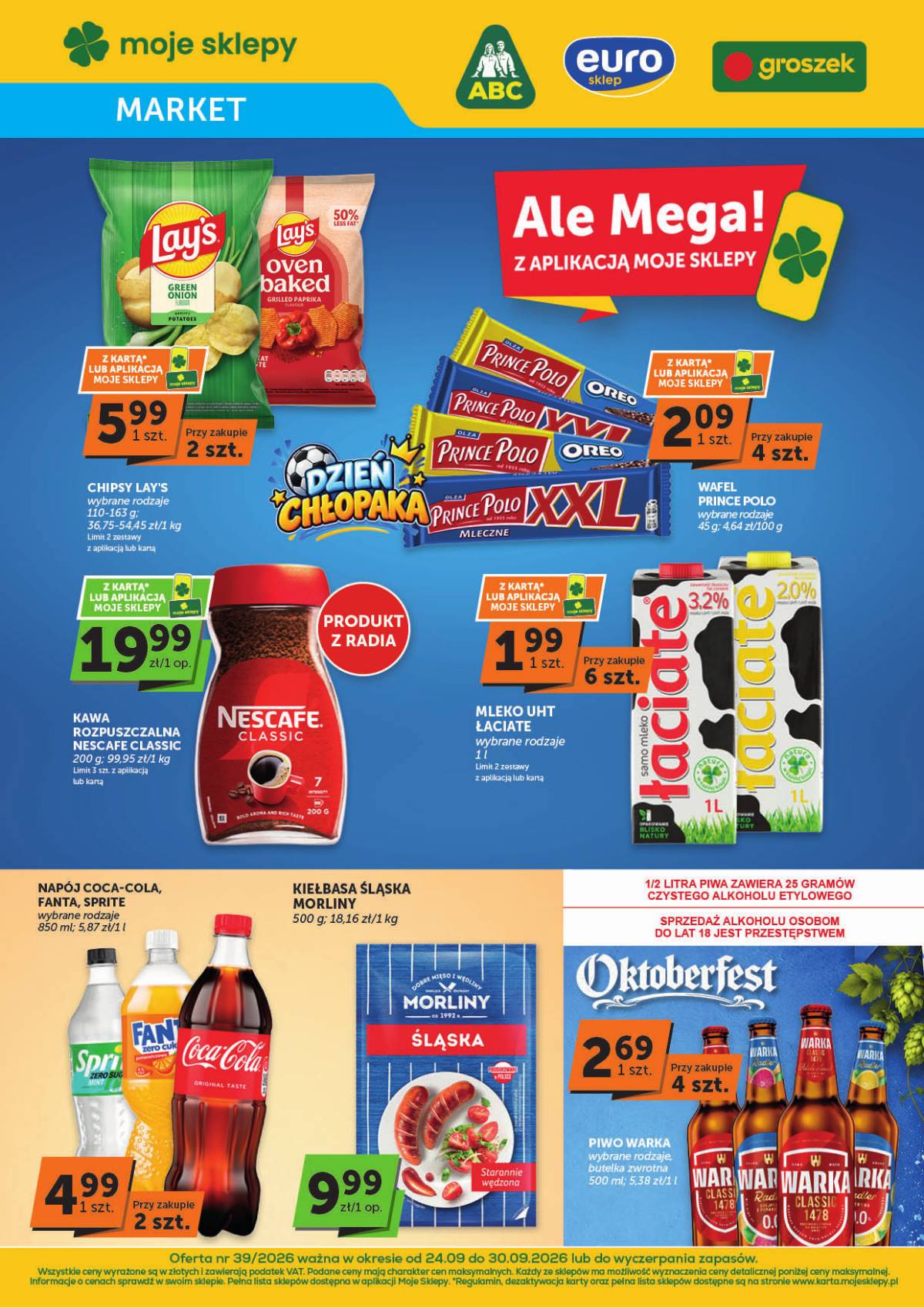 Moje Sklepy (Groszek, ABC) - Moje Sklepy "Market" akcijų leidinys 1 puslapis