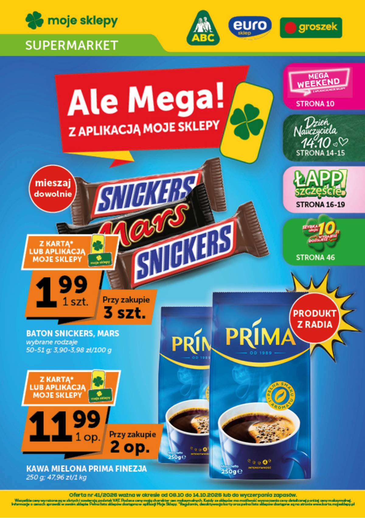 Moje Sklepy (Groszek, ABC) - Moje Sklepy "Supermarket" akcijų leidinys 1 puslapis