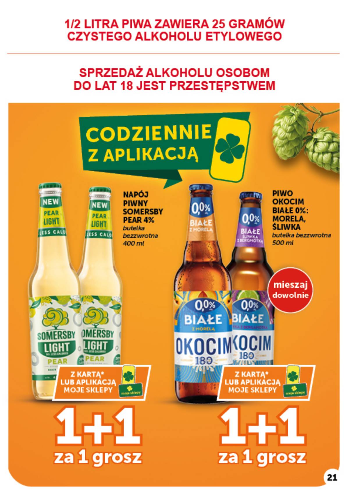 Moje Sklepy (Groszek, ABC) - Moje Sklepy "Minimarket" akcijų leidinys 21 puslapis