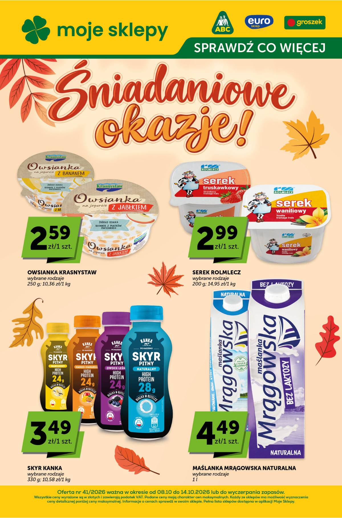 Moje Sklepy (Groszek, ABC) - Moje Sklepy "Katalog" akcijų leidinys 1 puslapis