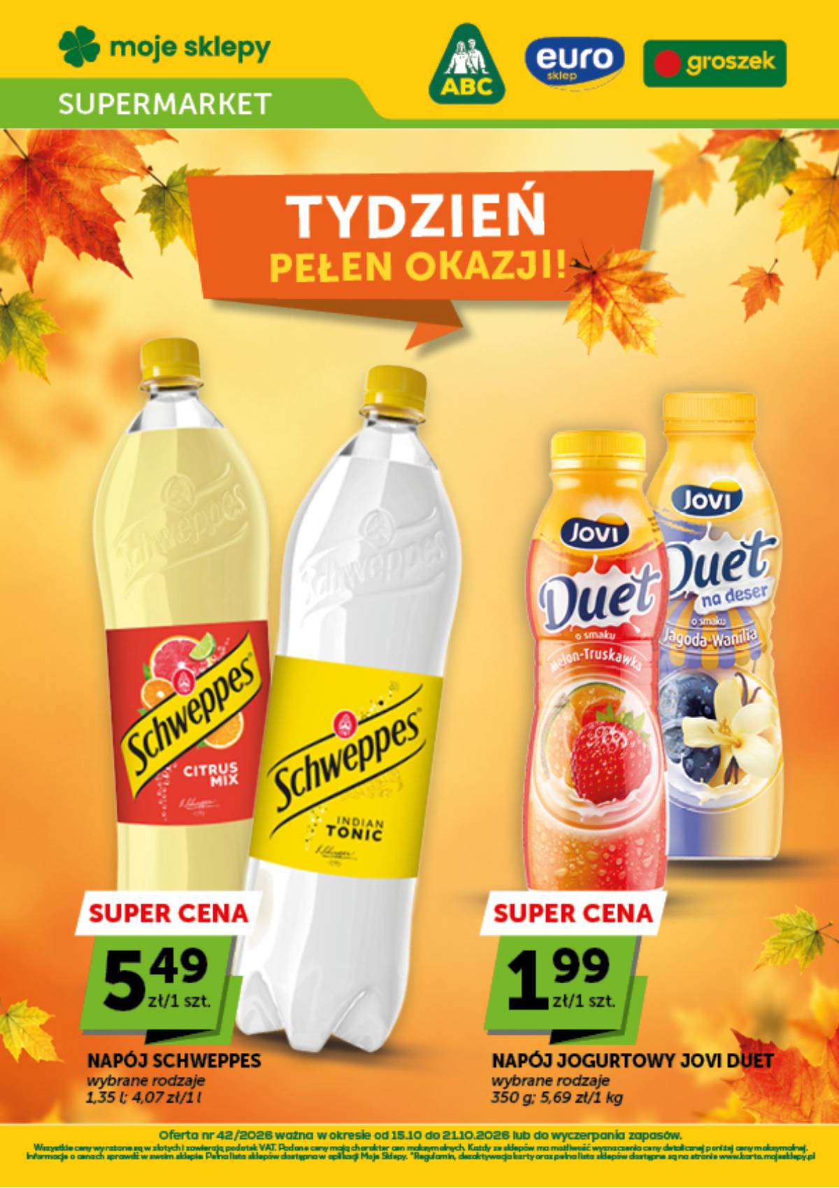 Moje Sklepy (Groszek, ABC) - Moje Sklepy "Supermarket" akcijų leidinys 1 puslapis