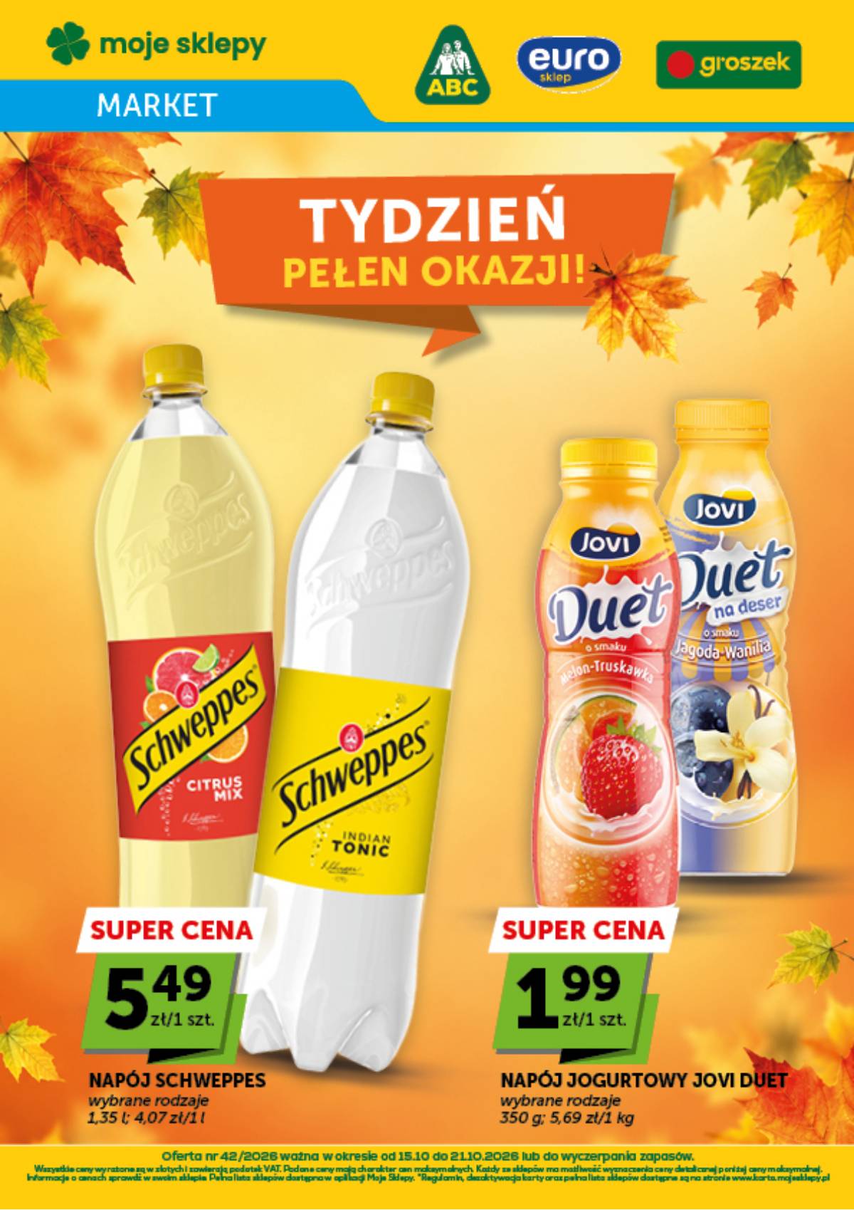 Moje Sklepy (Groszek, ABC) - Moje Sklepy "Market" akcijų leidinys 1 puslapis