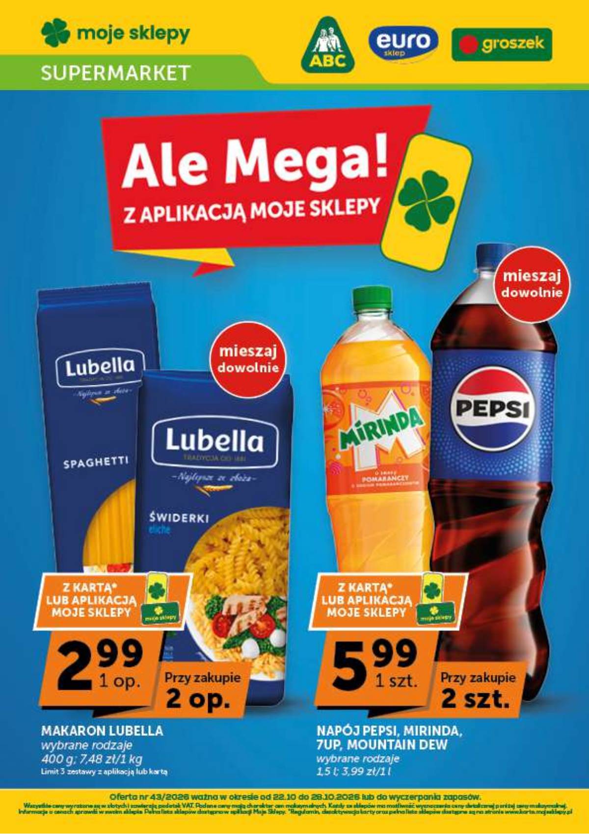 Moje Sklepy (Groszek, ABC) - Moje Sklepy "Supermarket" akcijų leidinys 1 puslapis
