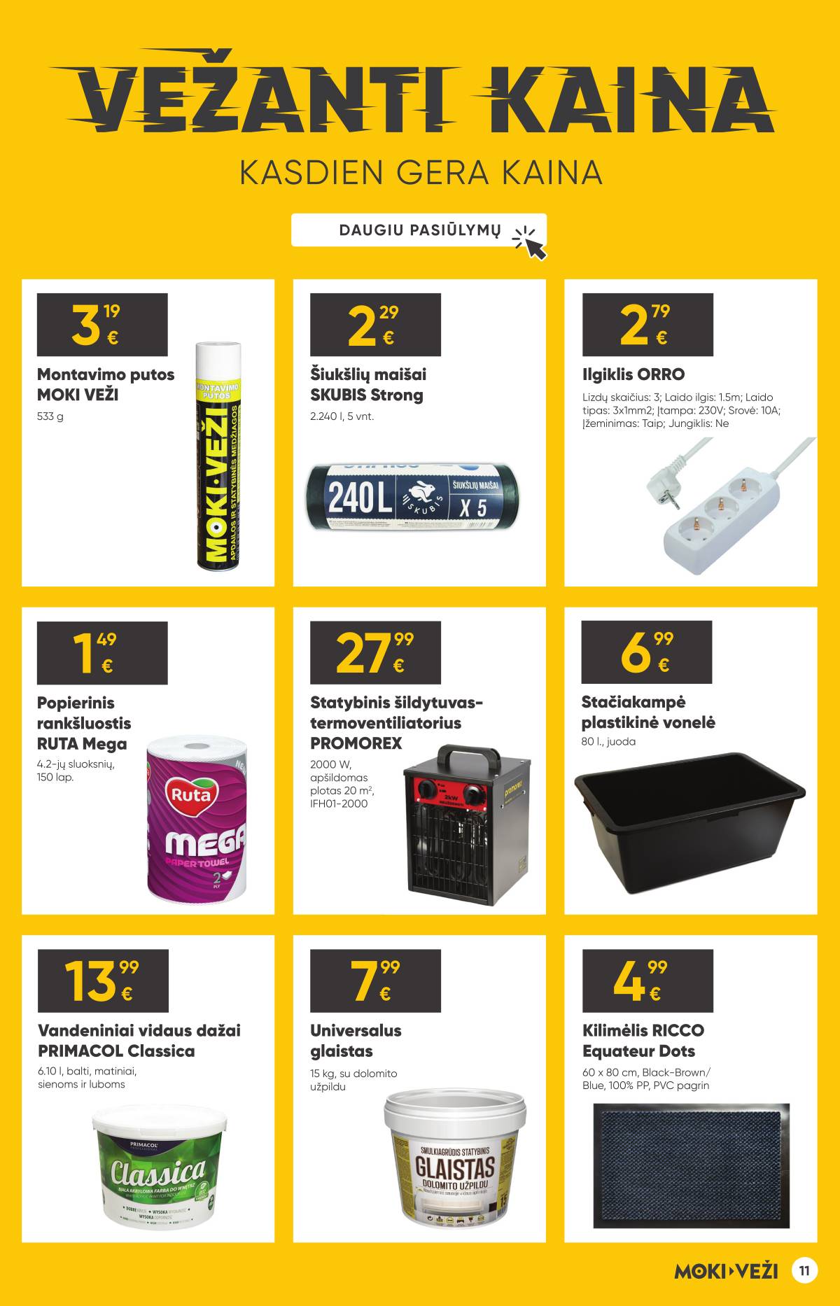 Moki-Veži - Moki-veži akcijų leidinys | 2025-10-16 - 2025-11-11 11 puslapis