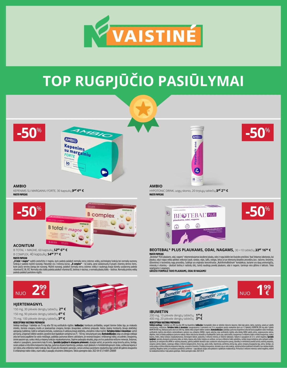 Norfa vaistinė - Norfa vaistinė Rugpjūčio mėnesio akcijų leidinys | 2025-08-01 - 2025-08-31 1 puslapis