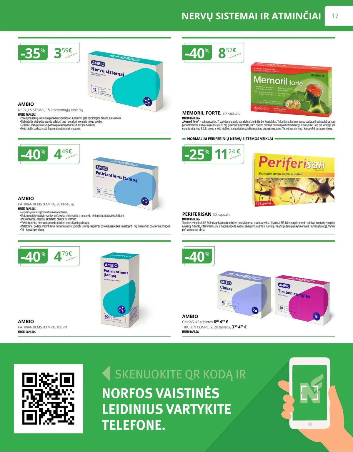 Norfa vaistinė - Norfa vaistinė Rugpjūčio mėnesio akcijų leidinys | 2025-08-01 - 2025-08-31 17 puslapis