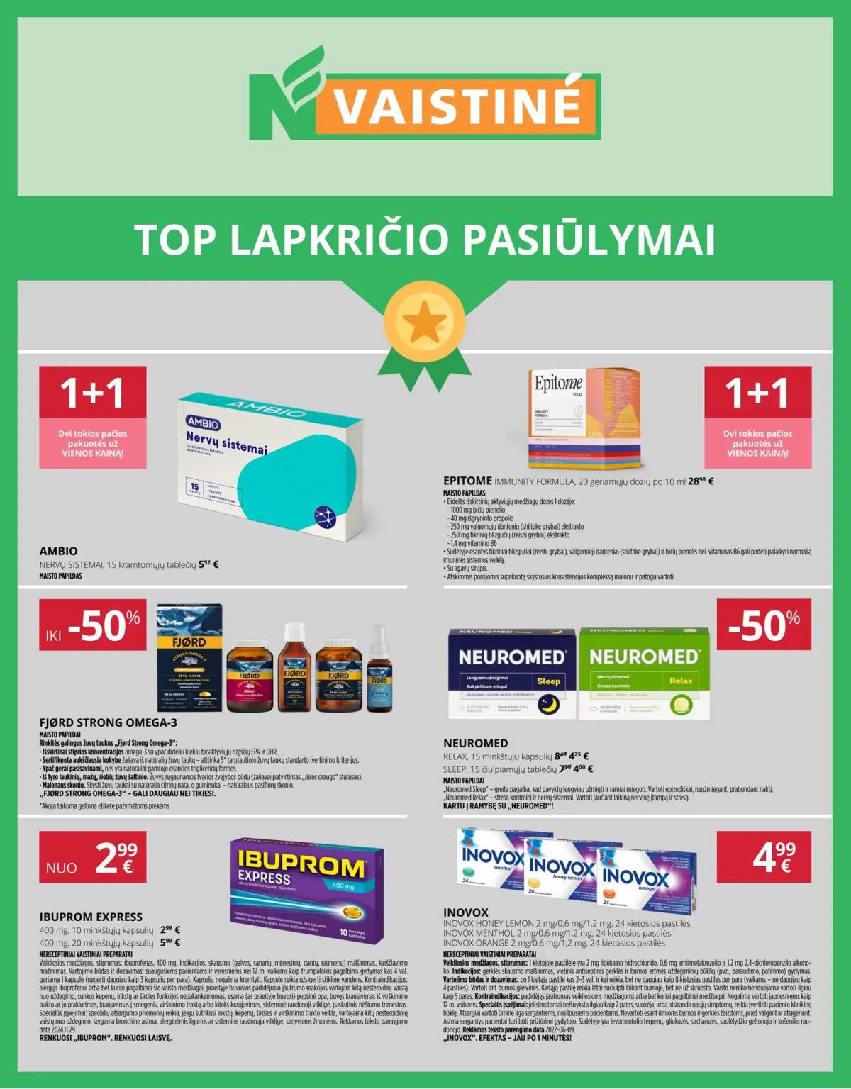 Norfa vaistinė - Norfa vaistinė akcijų leidinys | 2025-11-01 - 2025-11-30 1 puslapis