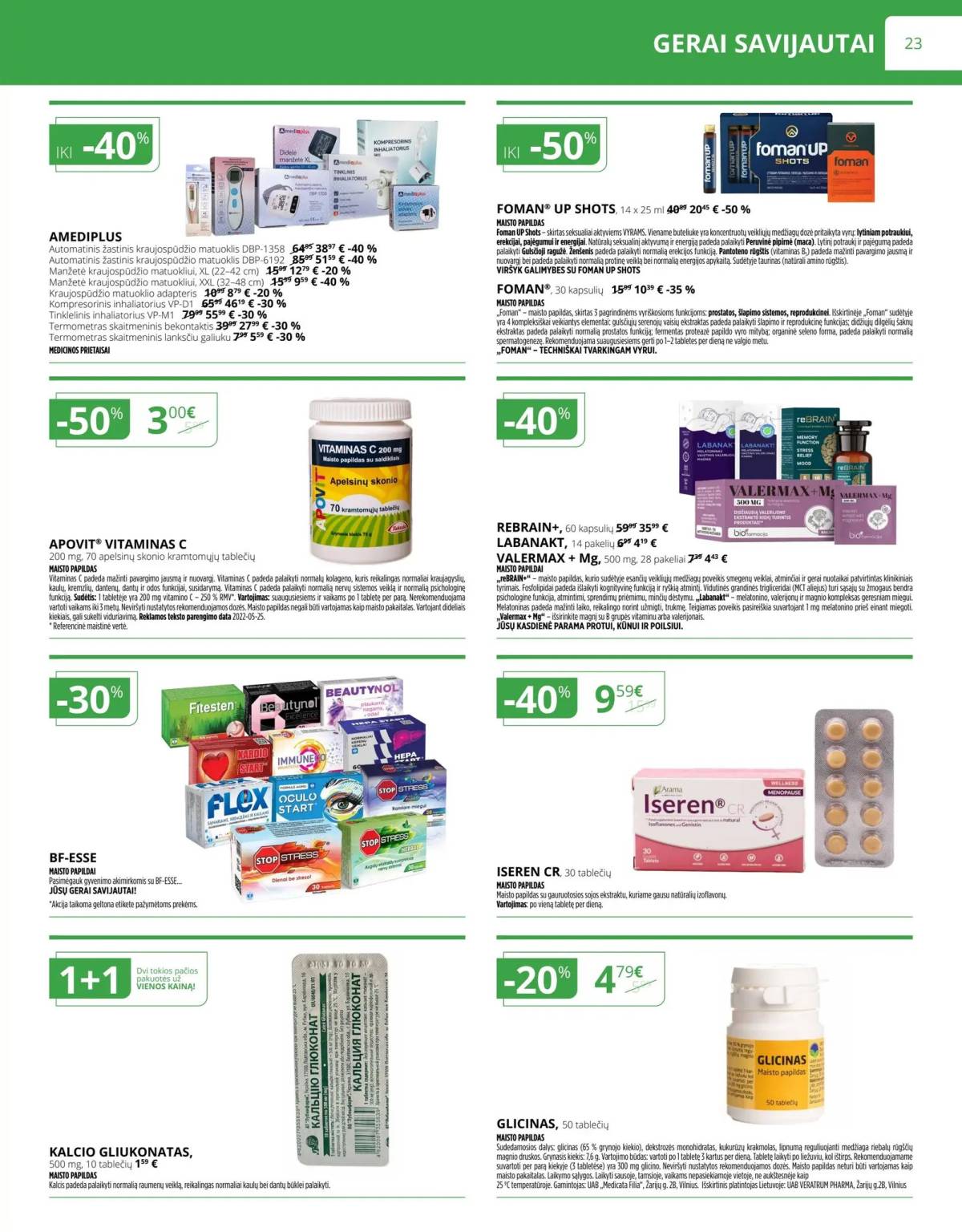 Norfa vaistinė - Norfa vaistinė akcijų leidinys | 2025-11-01 - 2025-11-30 23 puslapis