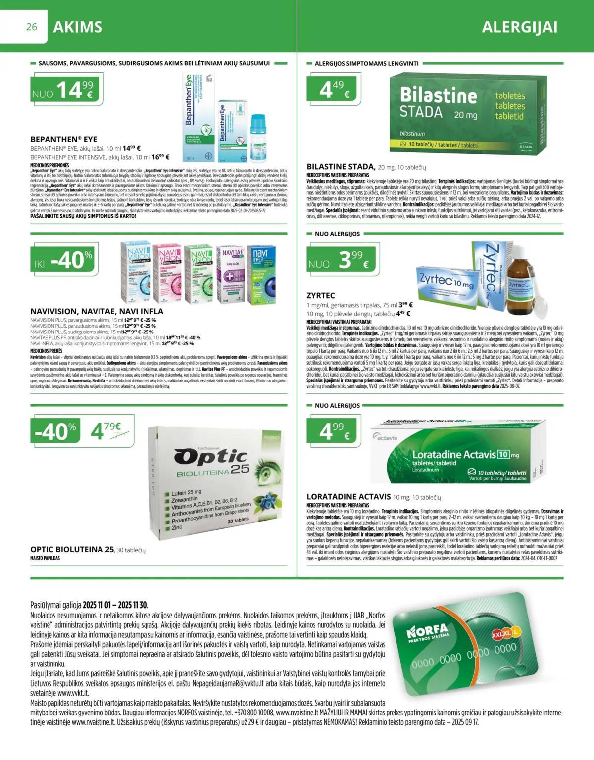 Norfa vaistinė - Norfa vaistinė akcijų leidinys | 2025-11-01 - 2025-11-30 26 puslapis