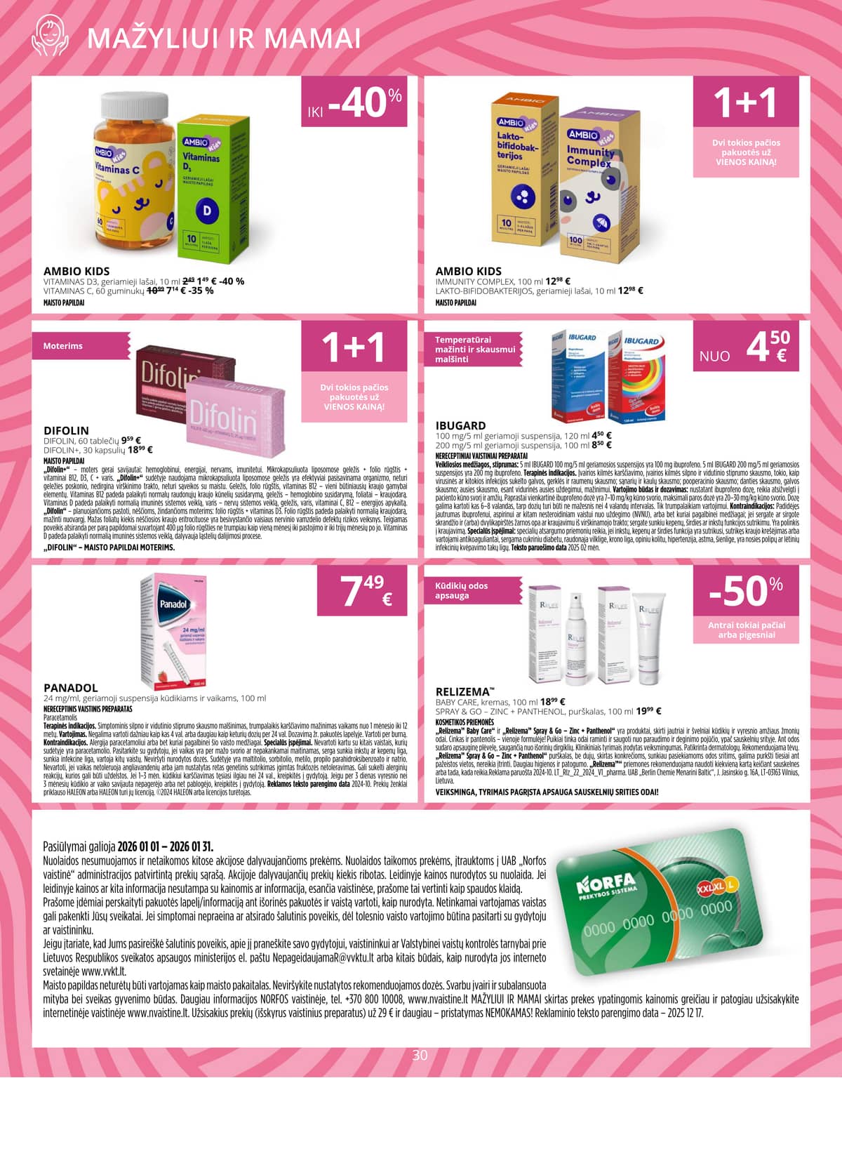 Norfa vaistinė - NORFOS VAISTINĖS sausio mėnesio leidinys 30 puslapis