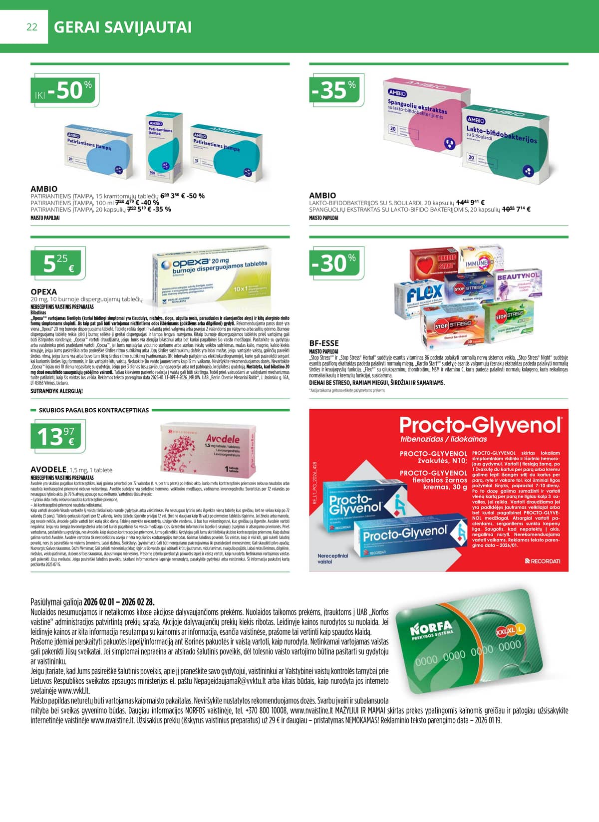 Norfa vaistinė - NORFOS VAISTINĖS vasario mėnesio leidinys 22 puslapis