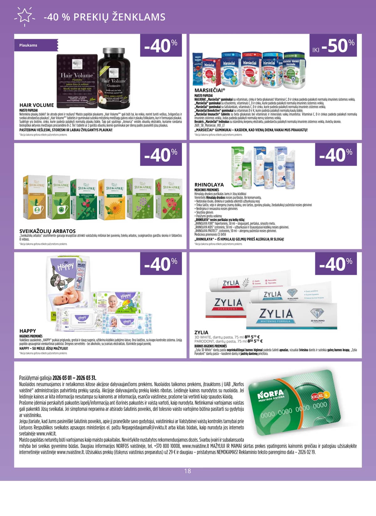 Norfa vaistinė - NORFOS VAISTINĖS kovo mėnesio leidinys 18 puslapis