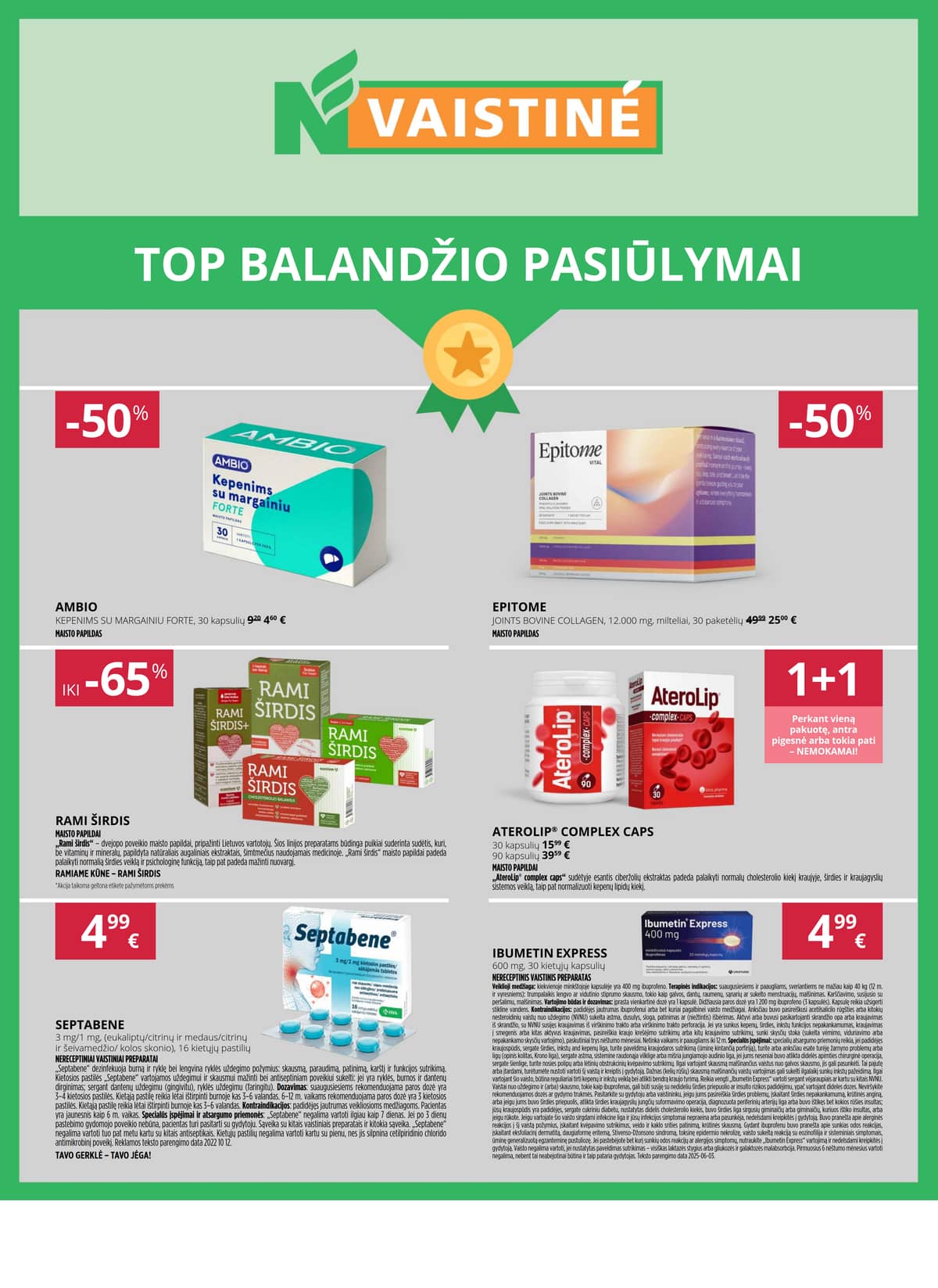 Norfa vaistinė - NORFOS VAISTINĖS balandžio mėnesio leidinys 1 puslapis