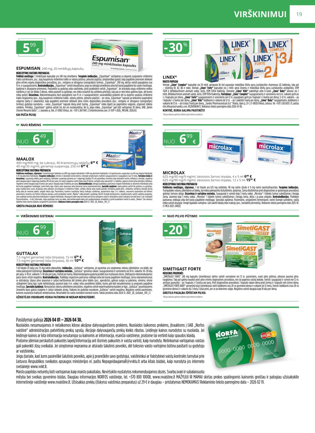 Norfa vaistinė - NORFOS VAISTINĖS balandžio mėnesio leidinys 19 puslapis