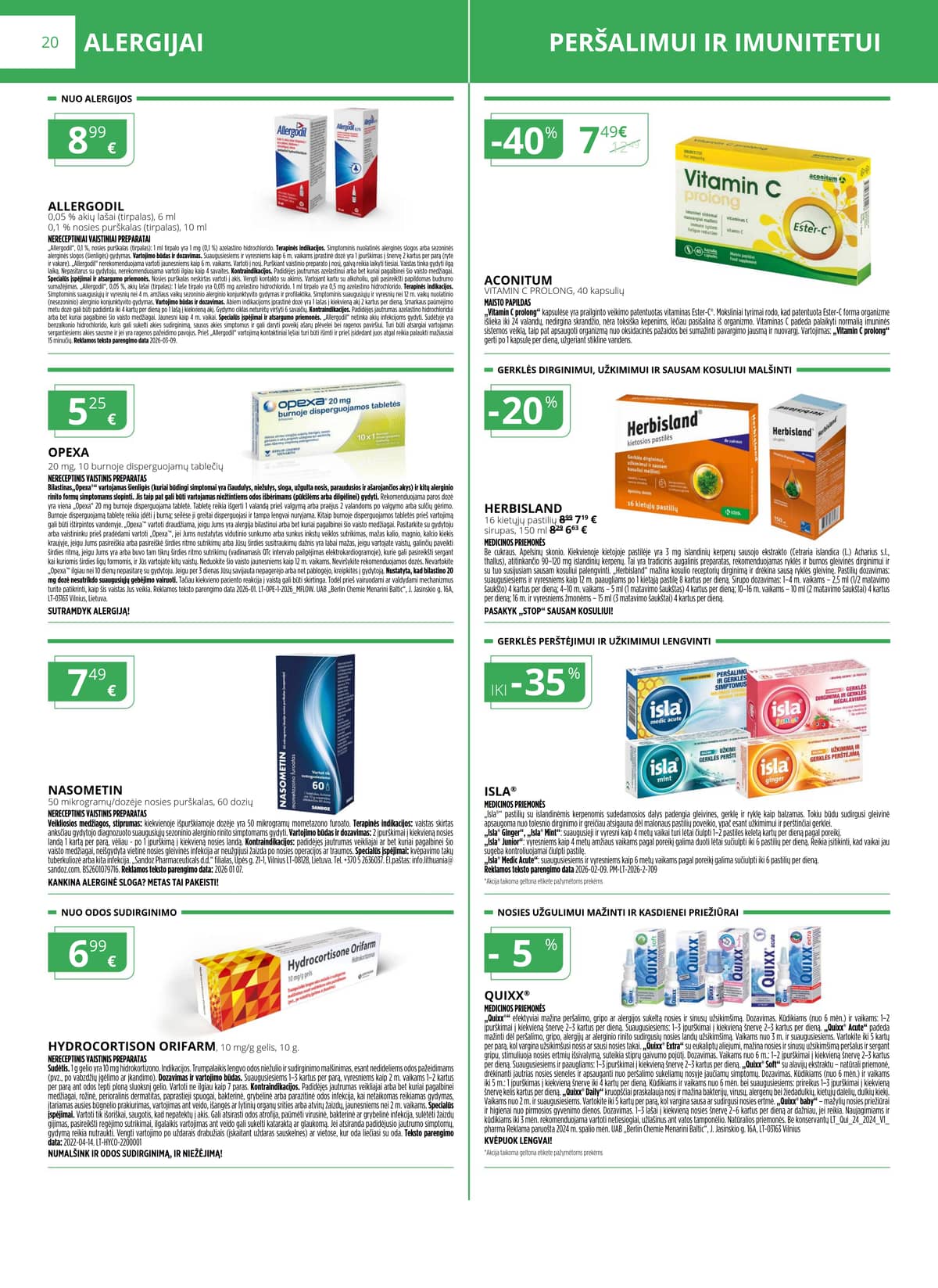 Norfa vaistinė - NORFOS VAISTINĖS balandžio mėnesio leidinys 20 puslapis