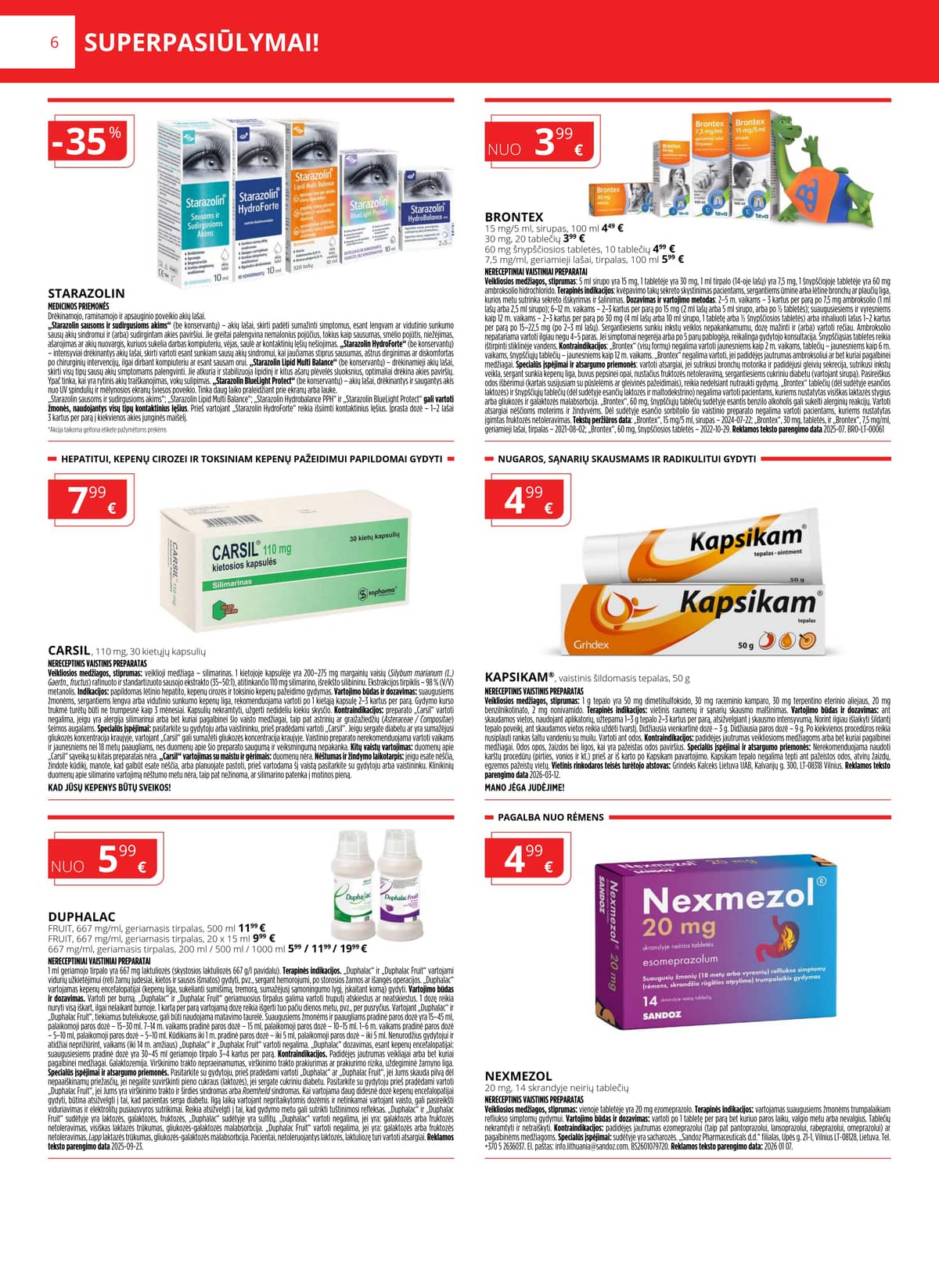 Norfa vaistinė - NORFOS VAISTINĖS balandžio mėnesio leidinys 6 puslapis