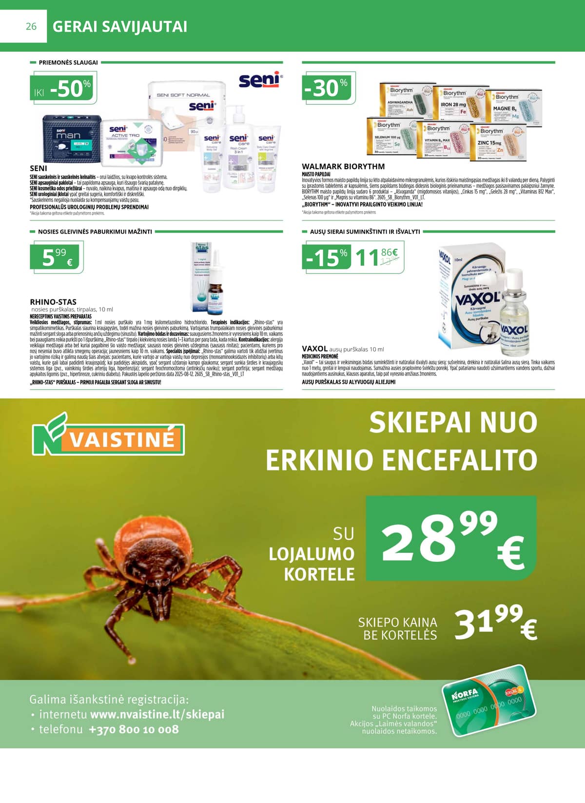 Norfa vaistinė - NORFOS VAISTINĖS birželio mėnesio leidinys 26 puslapis