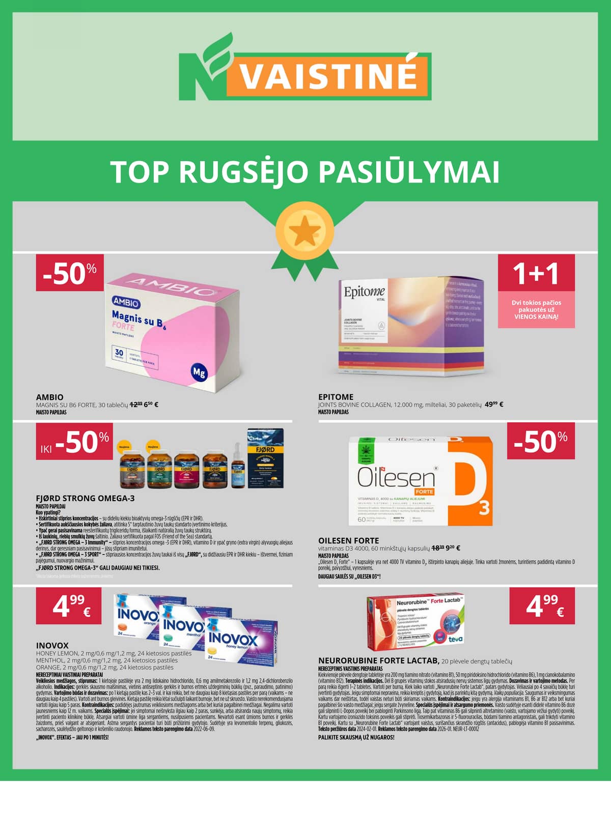 Norfa vaistinė - NORFOS VAISTINĖS RUGSĖJO mėnesio leidinys 1 puslapis