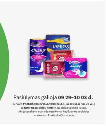 Norfa - NORFA nuolaidos PRAKTIŠKOMIS VALANDOMIS 2025-09-29 – 2025-10-03