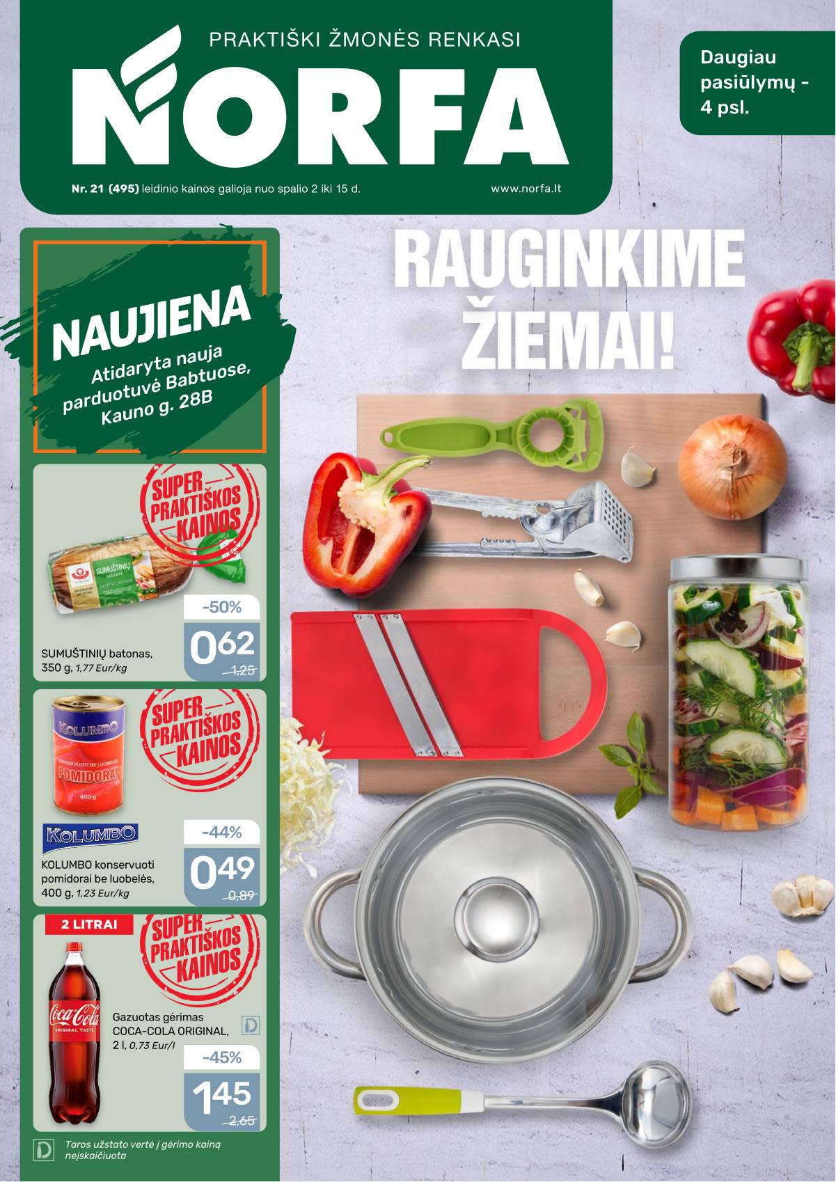Norfa - NORFA Akcijų leidinys Nr. 21| 2025-10-02 - 2025-10-15 1 puslapis