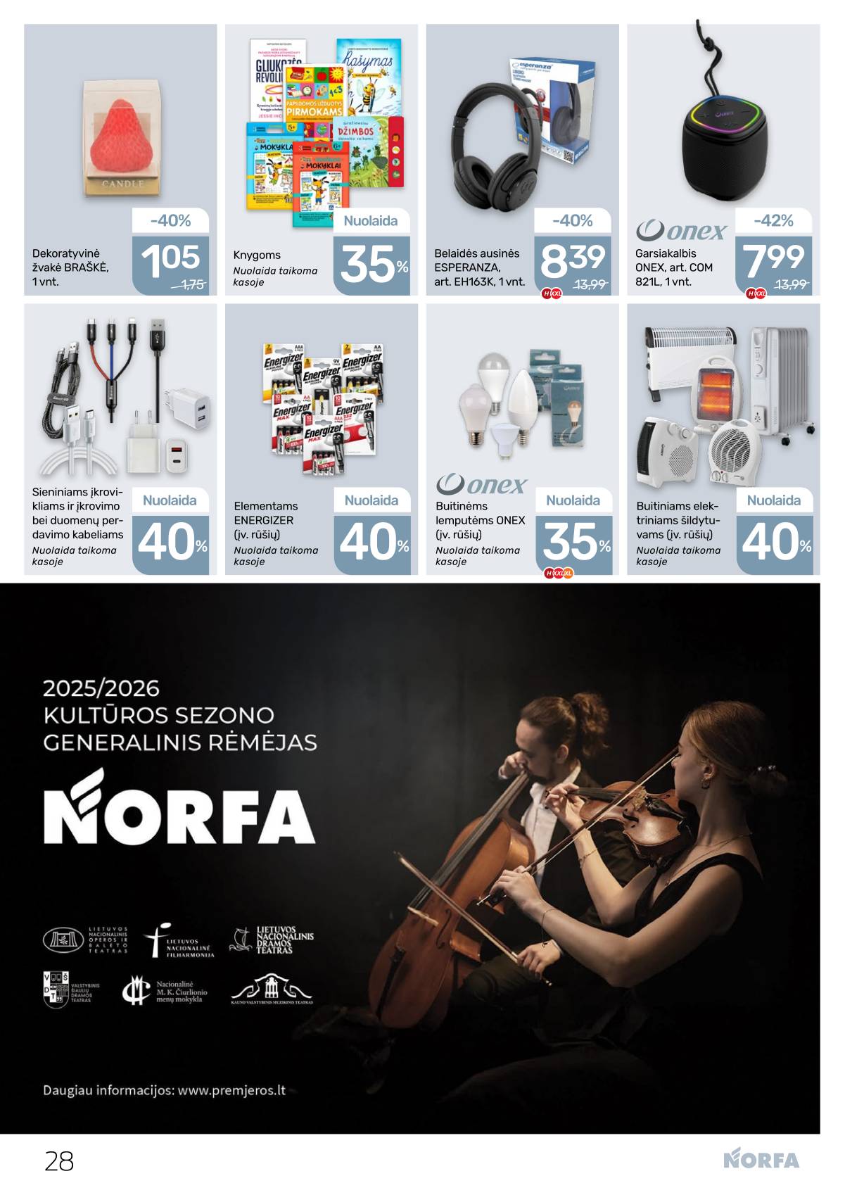 Norfa - NORFA Akcijų leidinys  Nr. 23 | 2025-10-30 - 2025-11-12 28 puslapis