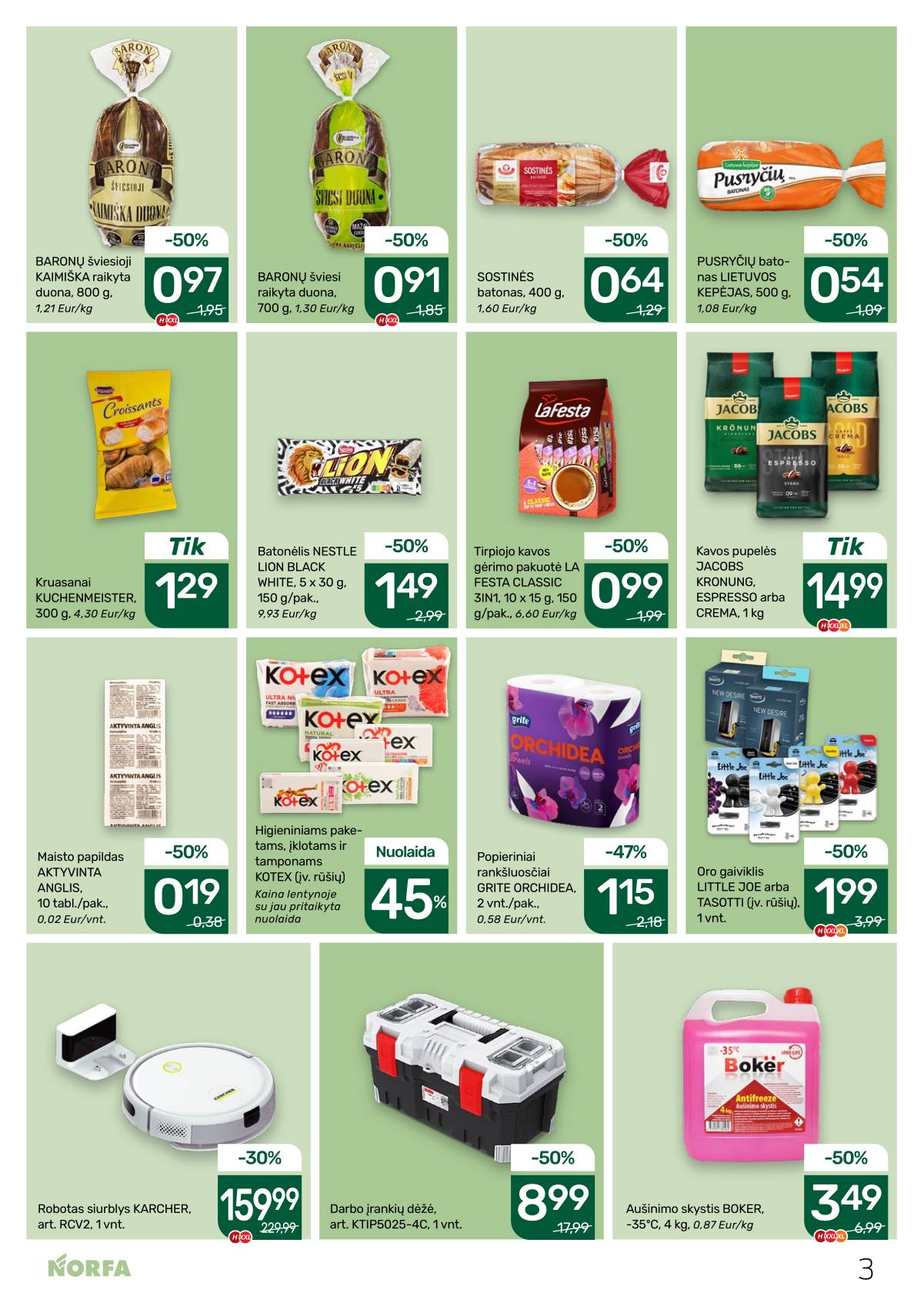 Norfa - NORFA Akcijų leidinys  Nr. 23 | 2025-10-30 - 2025-11-12 3 puslapis