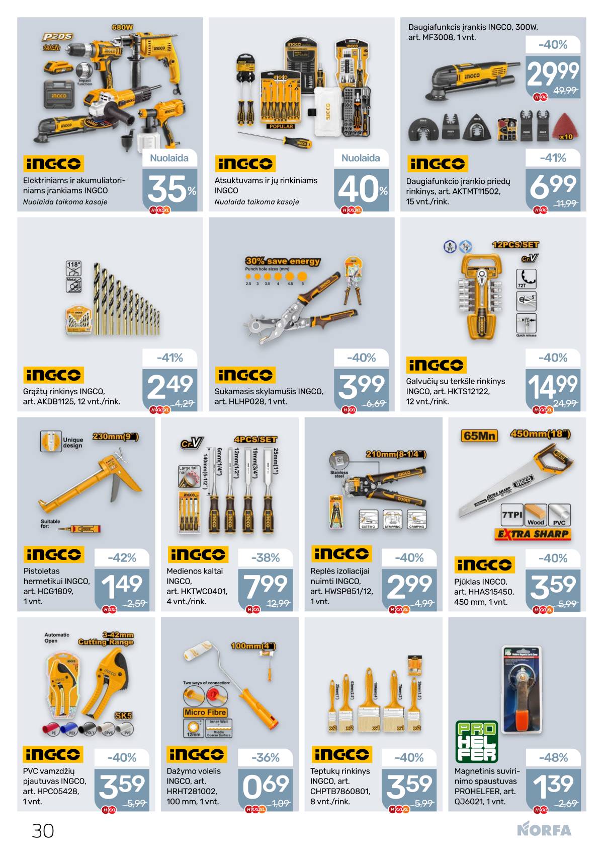 Norfa - NORFA Akcijų leidinys  Nr. 23 | 2025-10-30 - 2025-11-12 30 puslapis