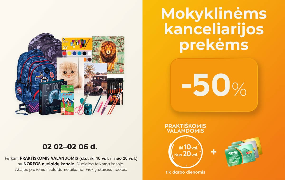 Norfa - NORFA nuolaidos PRAKTIŠKOMIS VALANDOMIS akcijų leidinys 2 puslapis