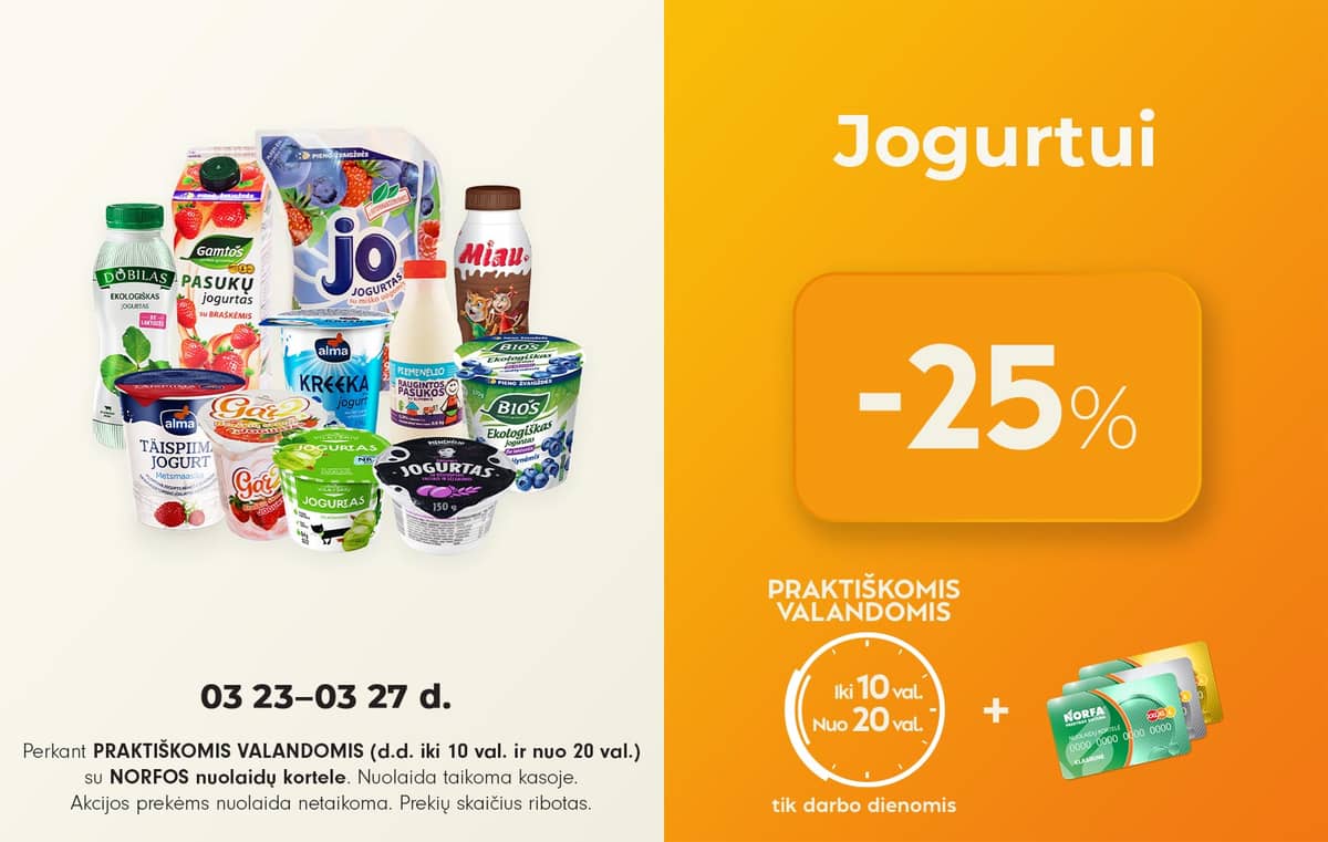 Norfa - NORFA akcijų leidinys "PRAKTIŠKOMIS VALANDOMIS" 2026-03-23 - 2026-03-27 1 puslapis