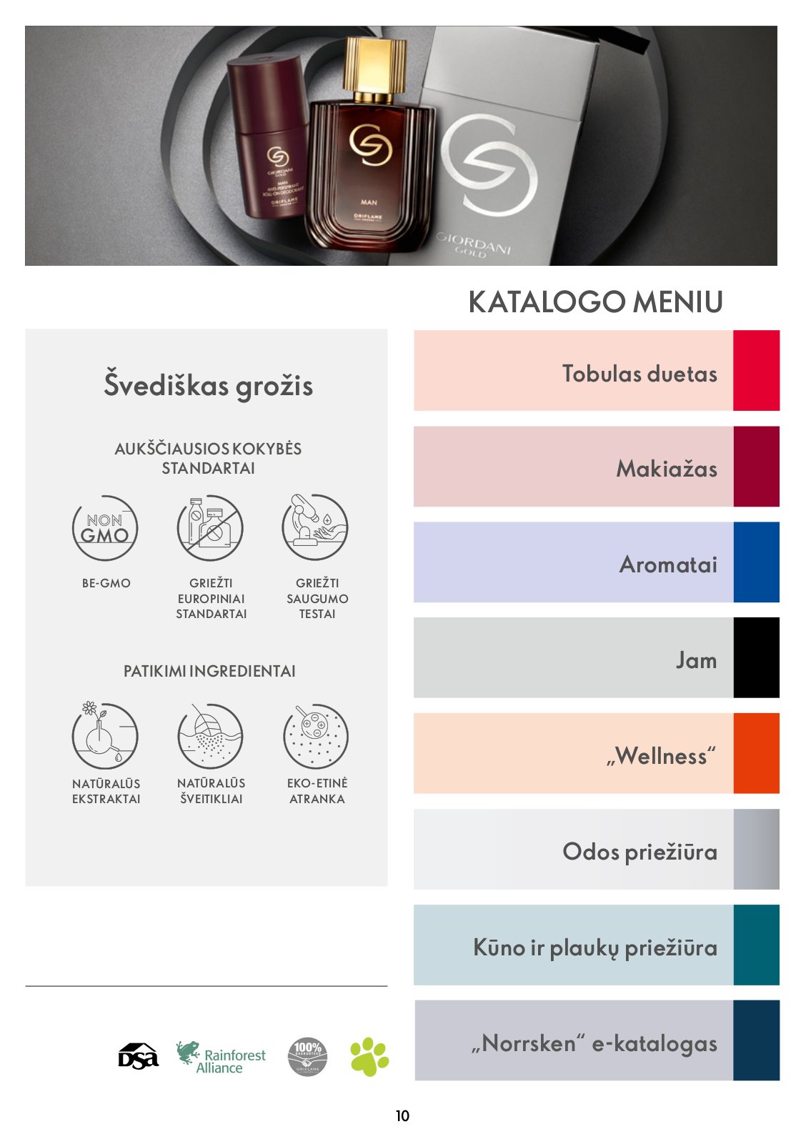 Oriflame 'Oriflame katalogas' 10 puslapis