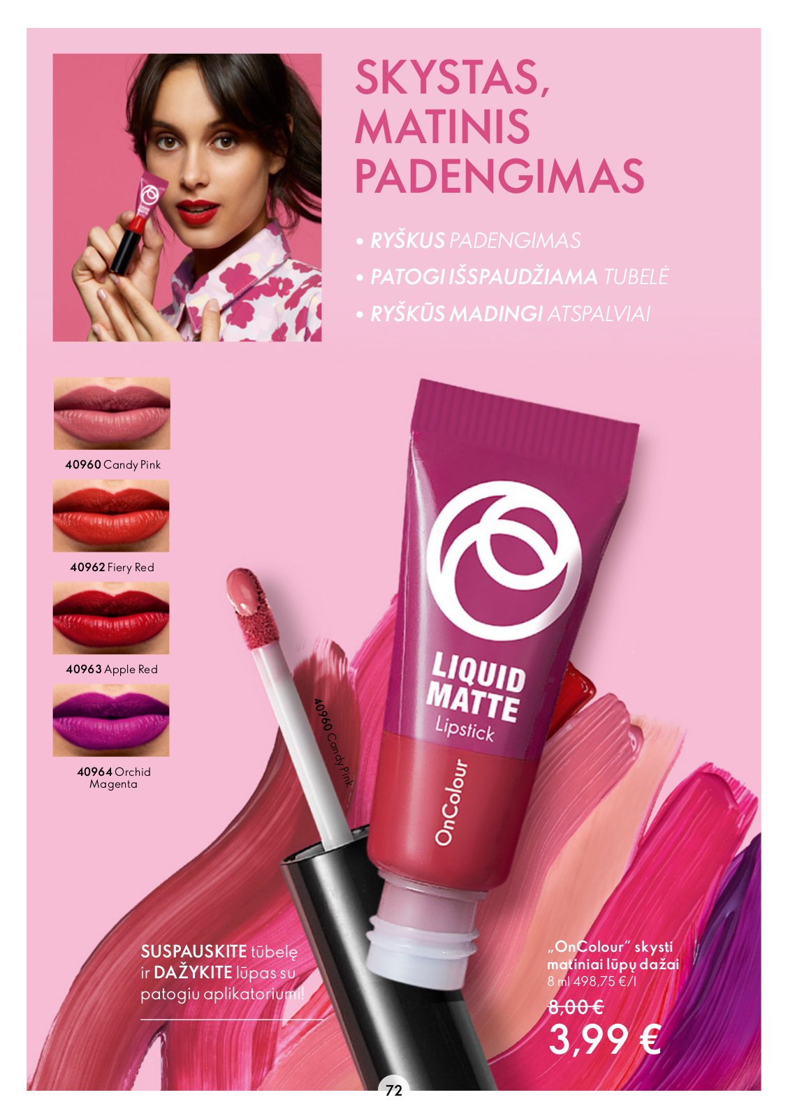 Oriflame 'Oriflame katalogas' 72 puslapis