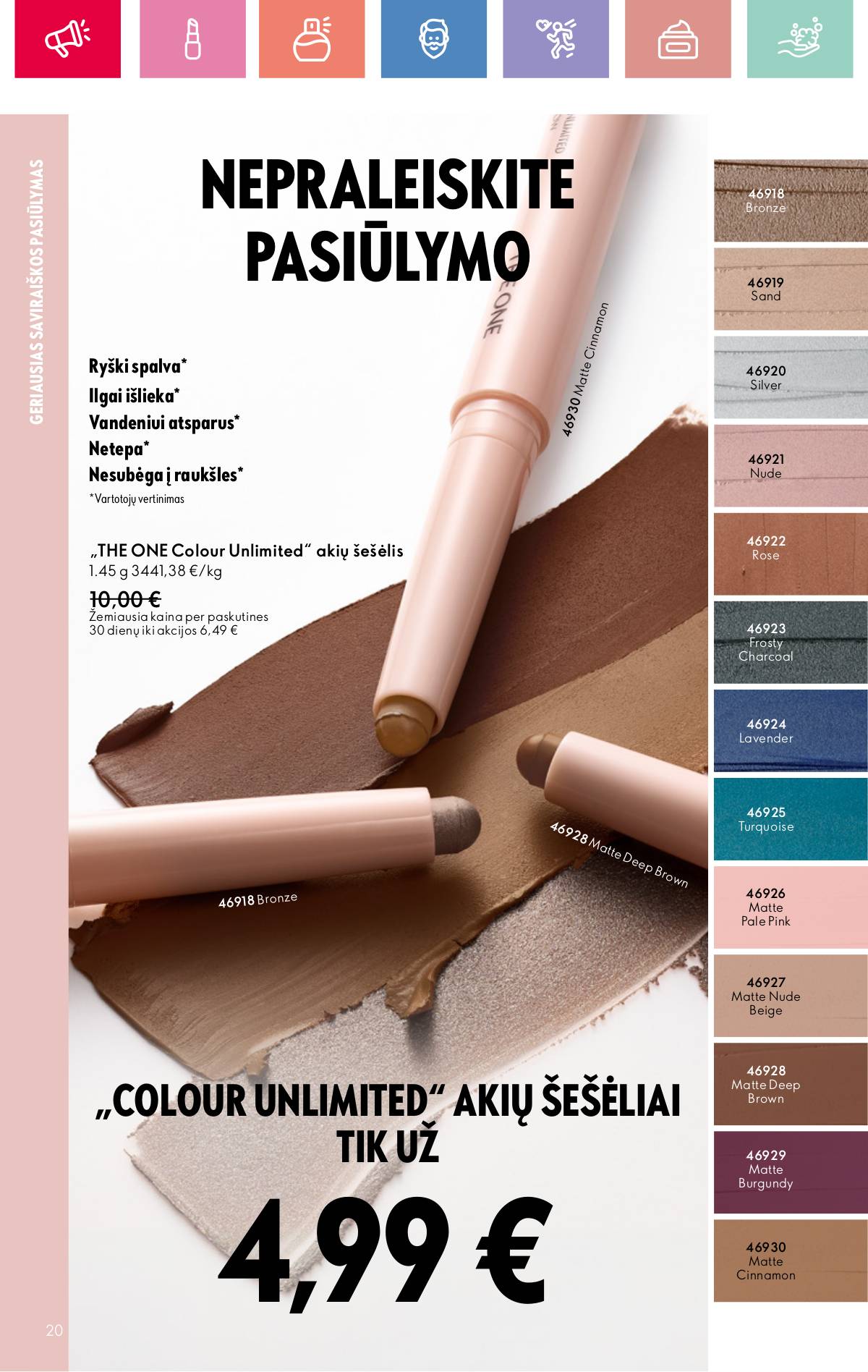 Oriflame - Oriflame akcijų katalogas 20 puslapis